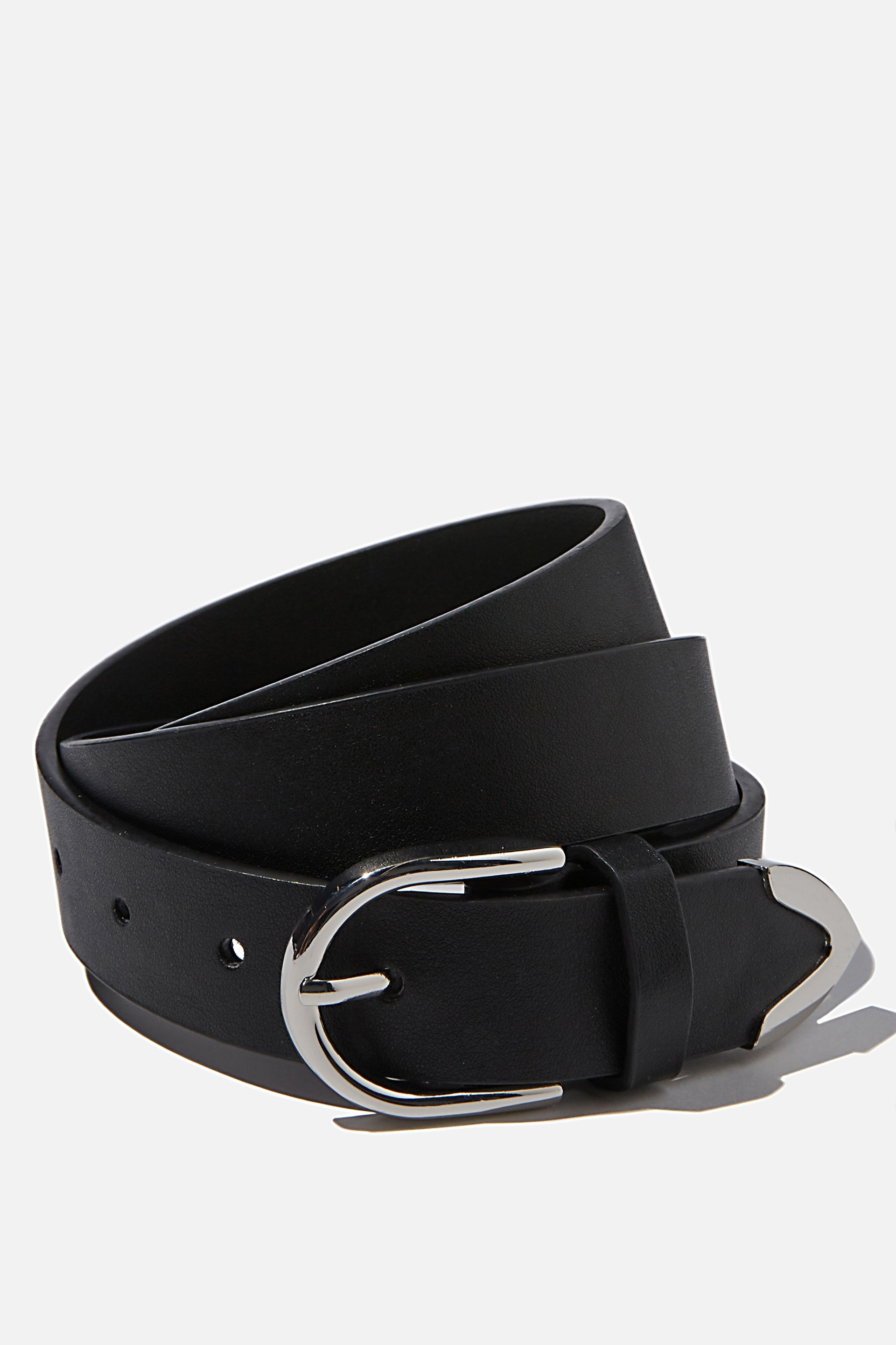 Rubi - To The Point Buckle Belt - Black/ silver