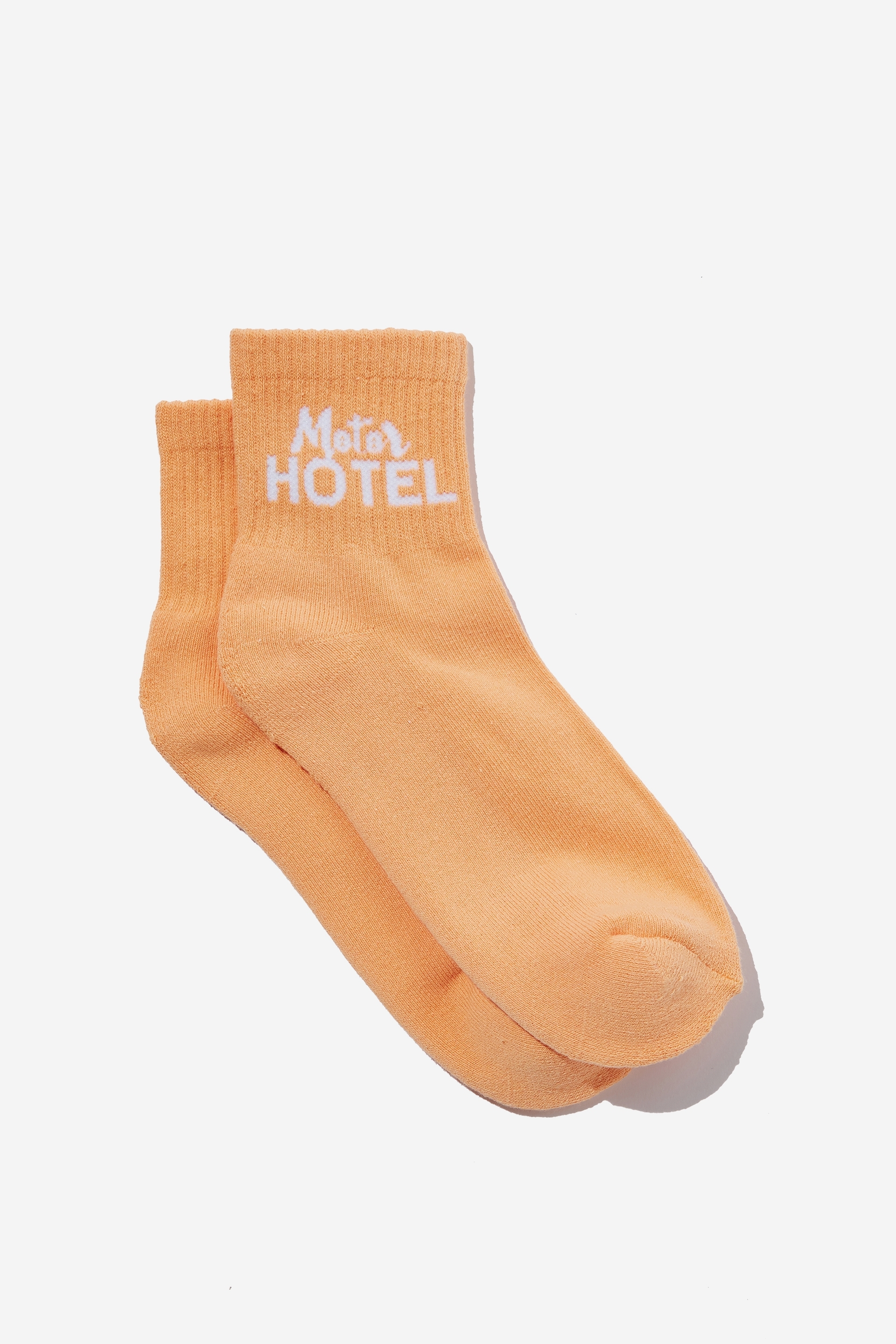 Rubi - Club House Quarter Crew Sock - Orange sand/motor hotel