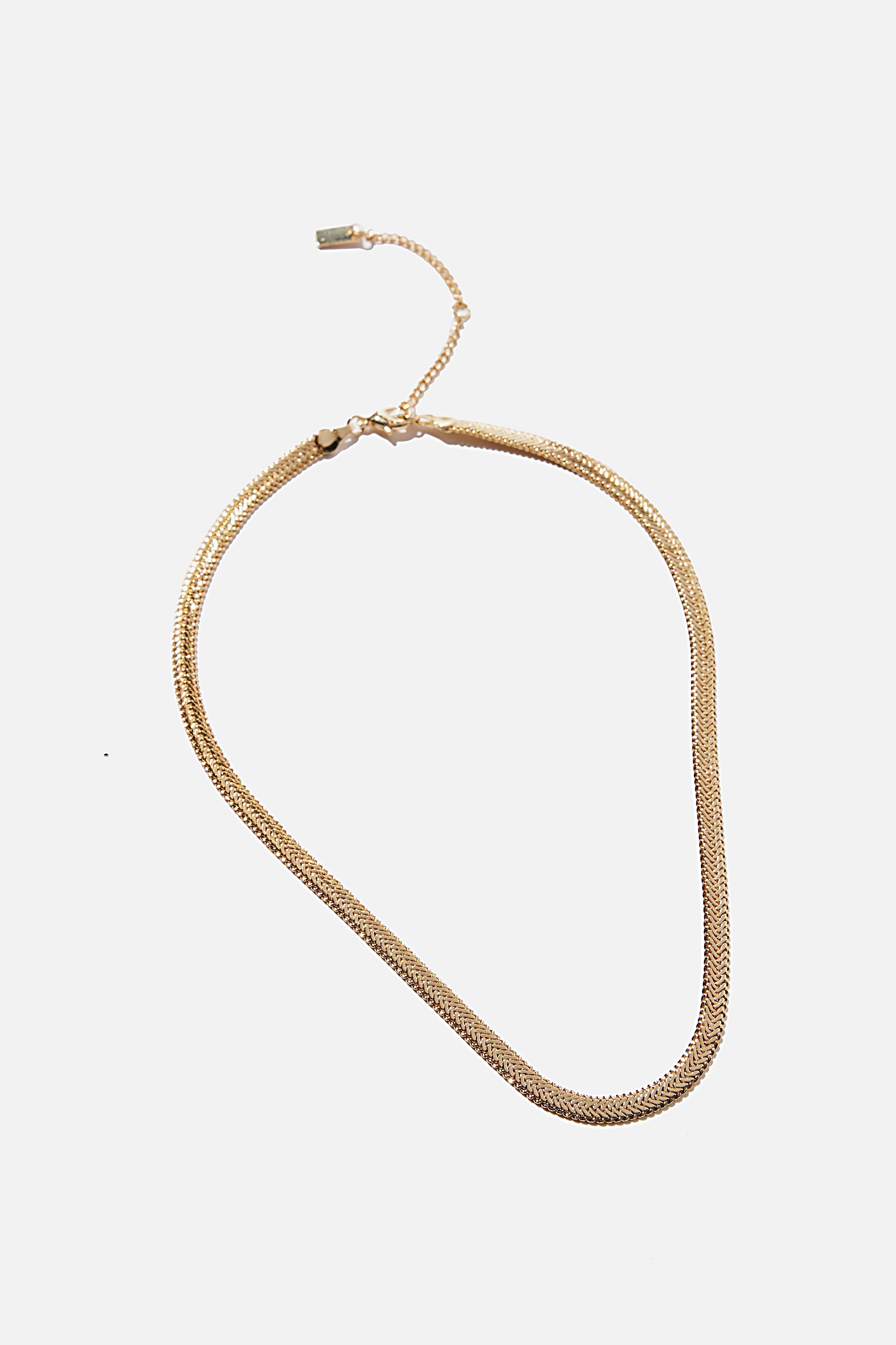Rubi - Premium Forever Necklace - Gold plated flat snake