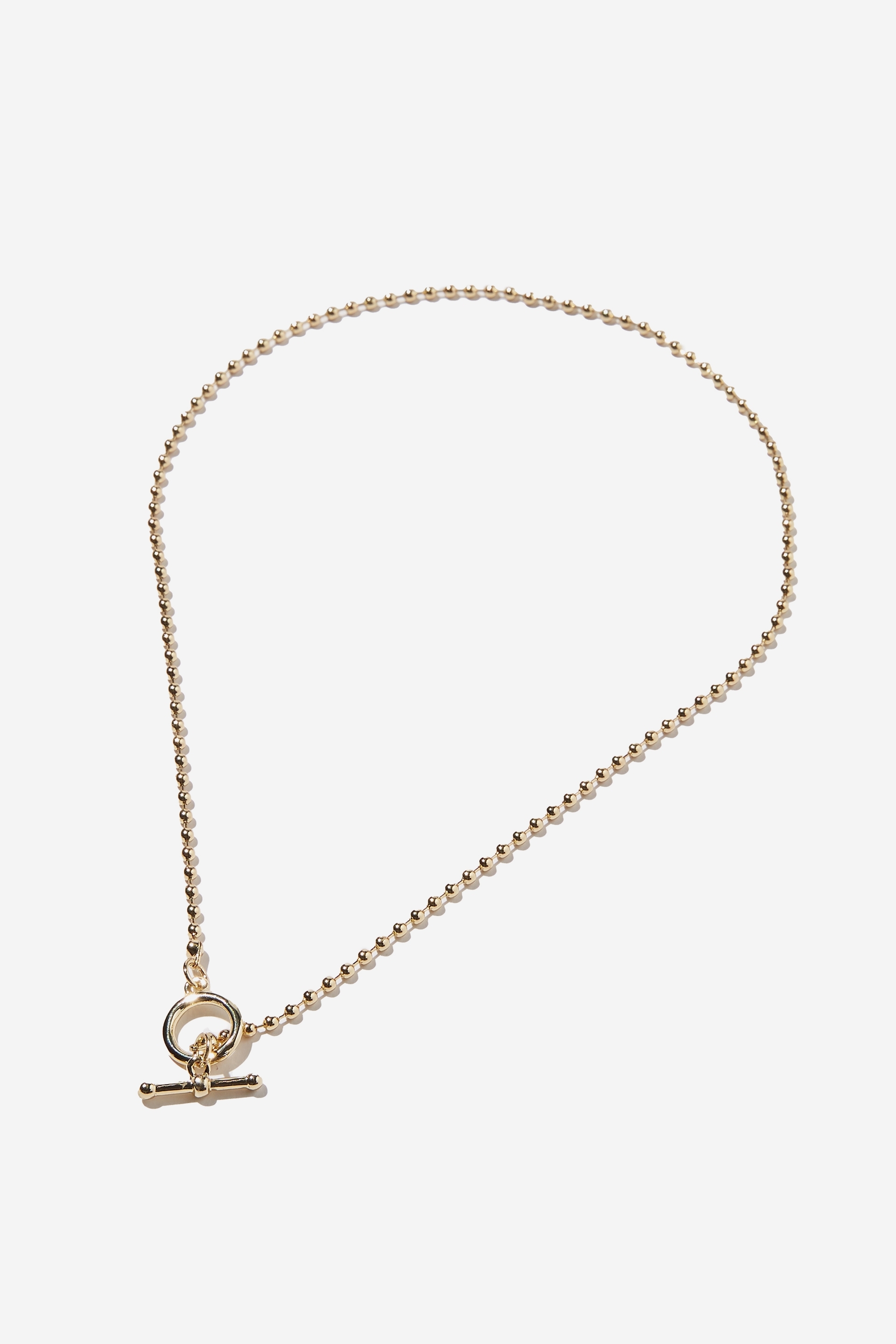 Rubi - Premium Pendant Necklace - Gold plated ball chain with fob
