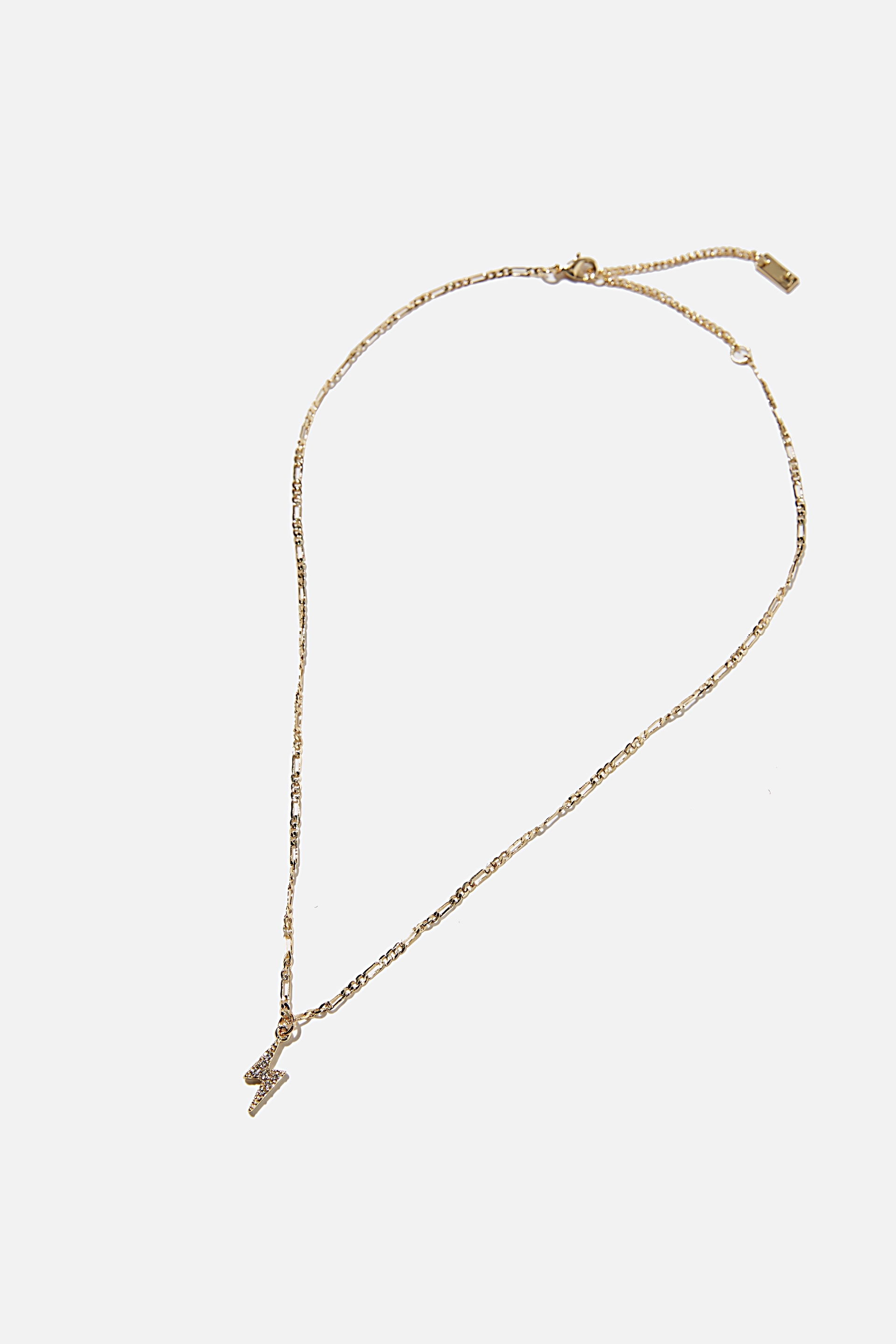 Rubi - premium pendant necklace - gold plated lightning bolt