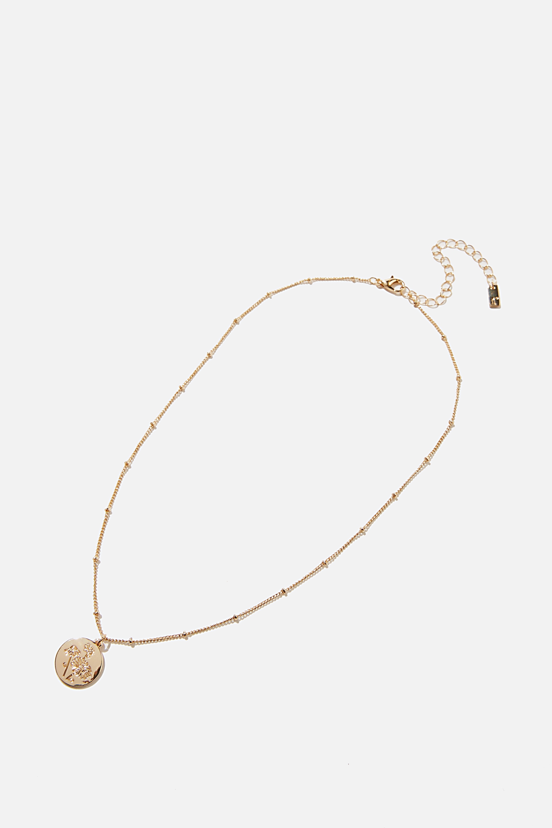 Rubi - Reloved Pendant Necklace - Gold floral