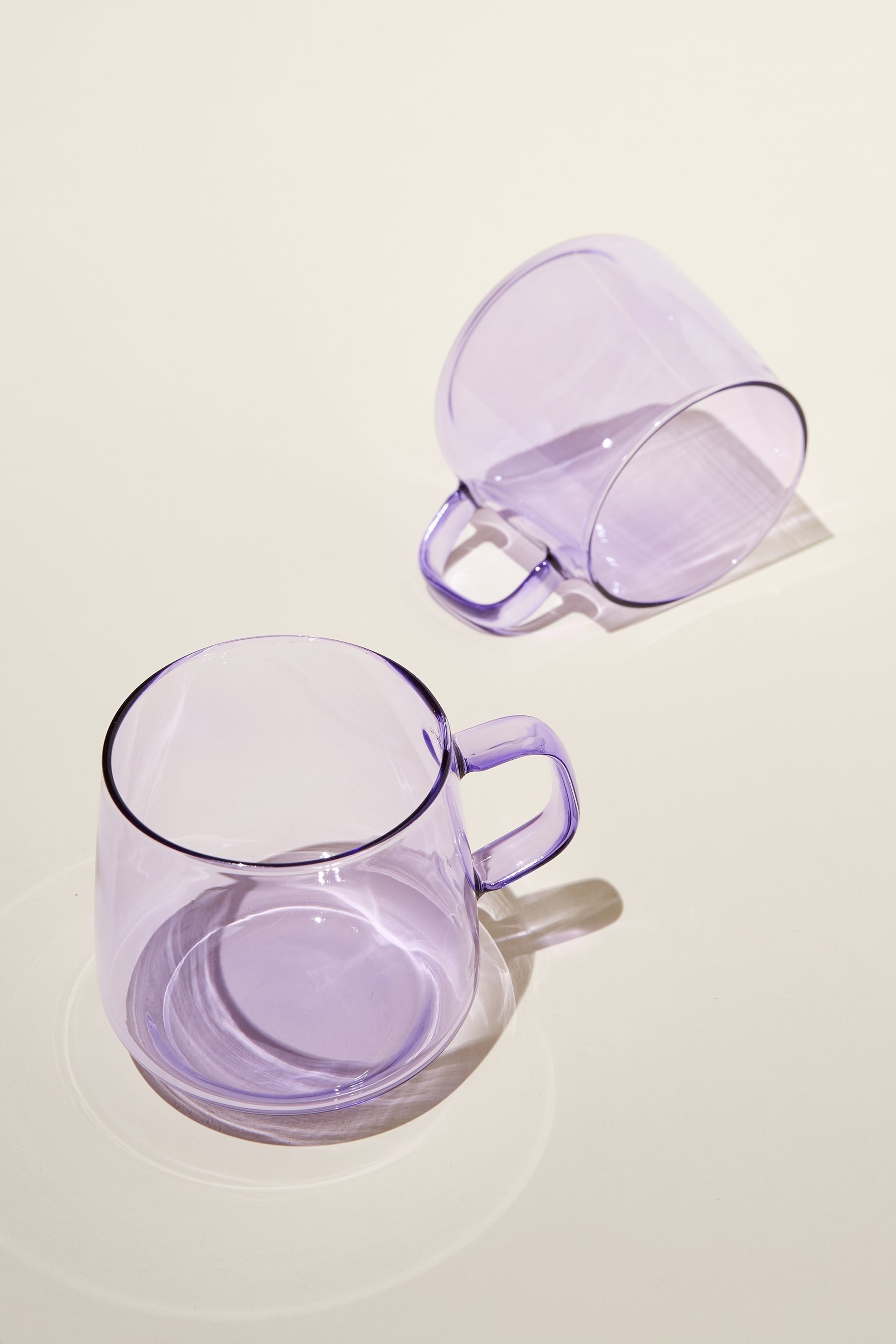 Rubi - Glass Mug 2Pk - Lilac