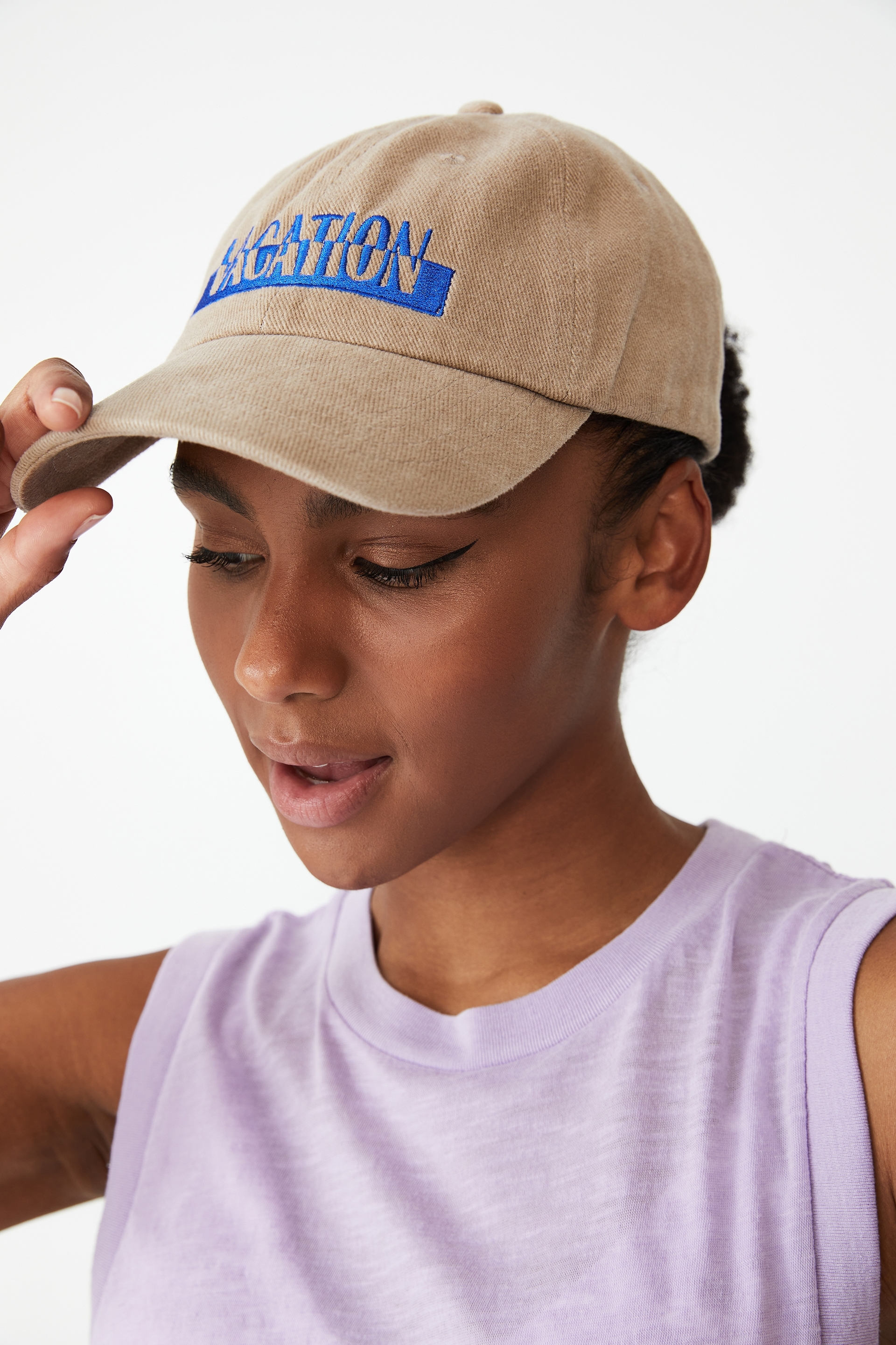 Rubi - Classic Dad Cap - Linen taupe/vacation
