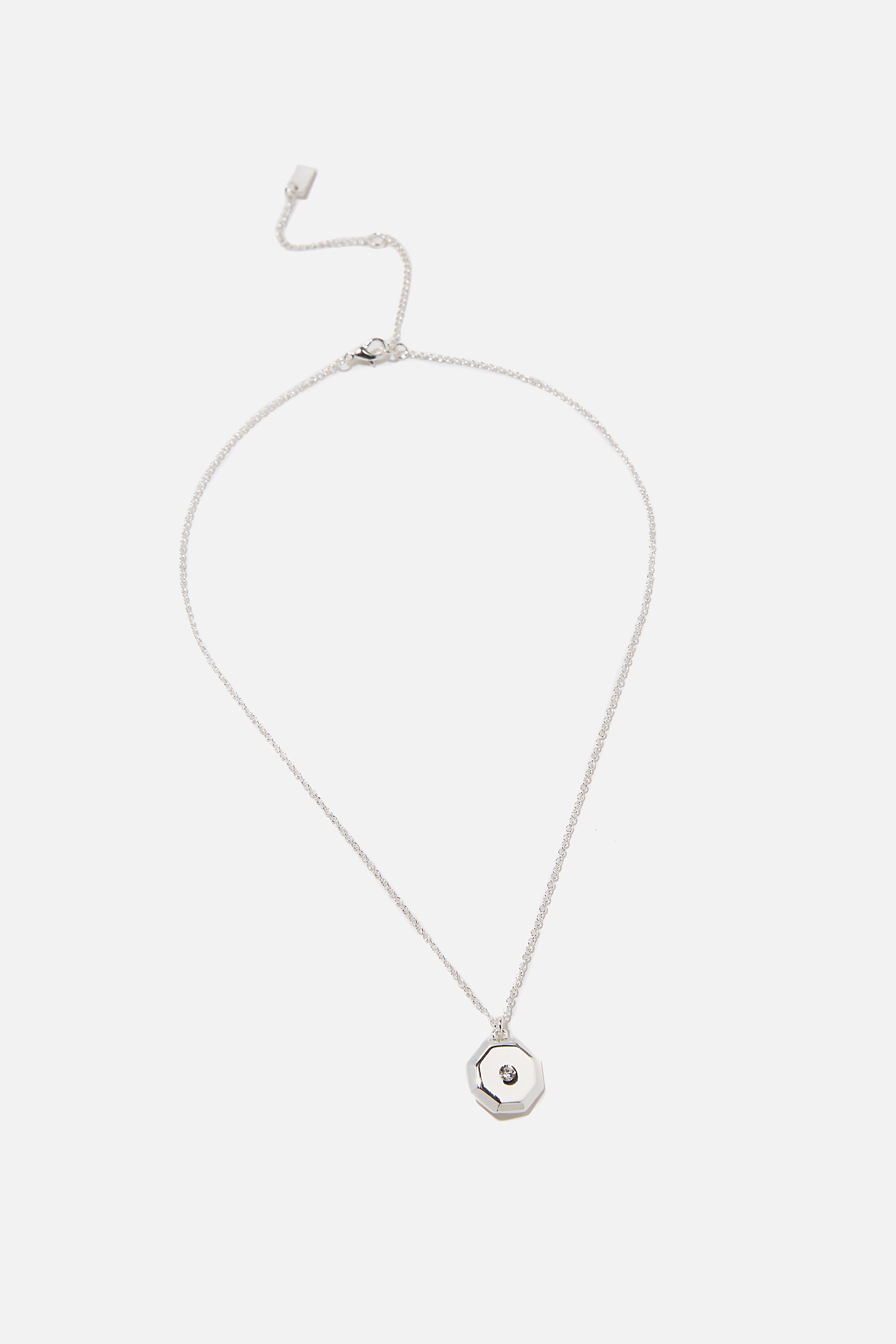 Rubi - Premium Pendant Necklace - Sterling silver plated hex