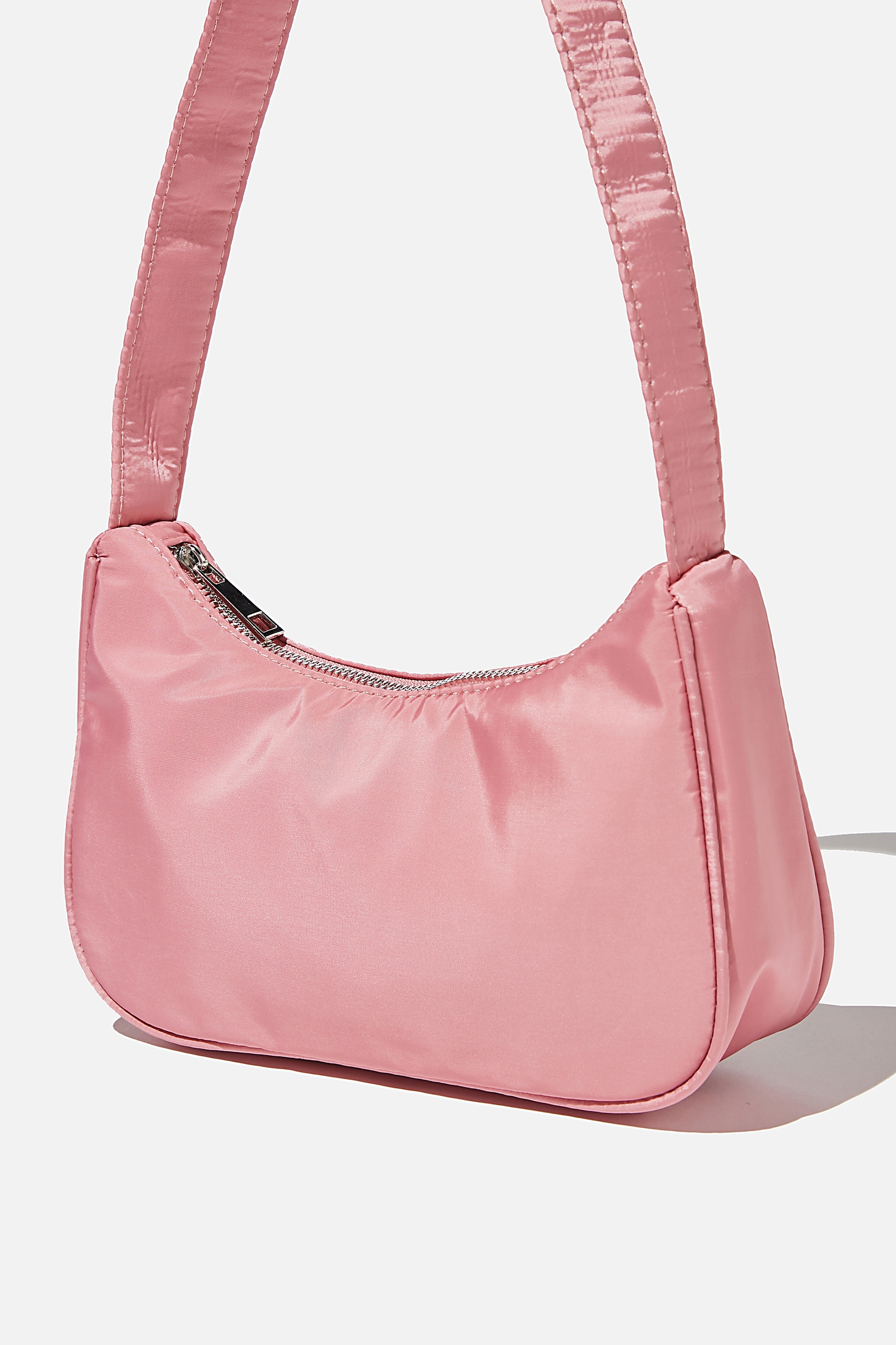 pink underarm bag