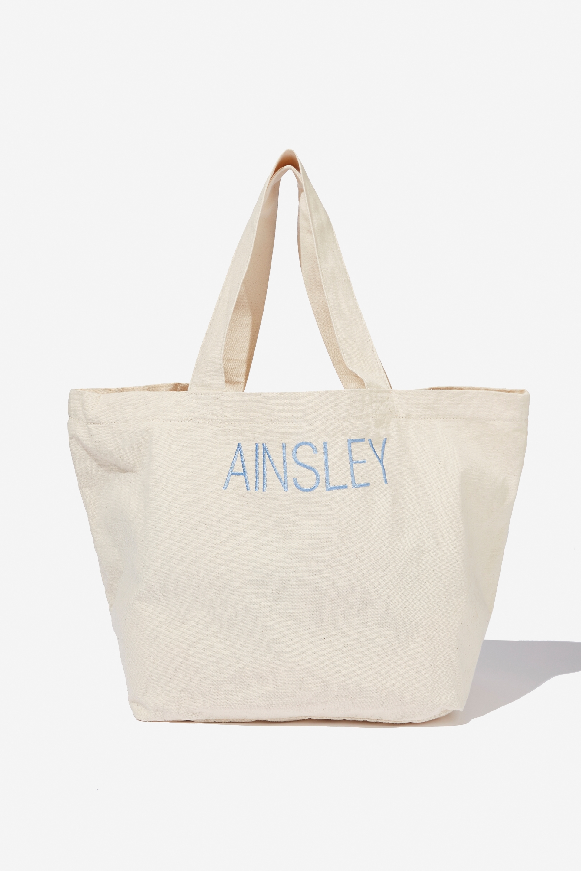 Rubi - Personalised Everyday Canvas Tote - Natural solid