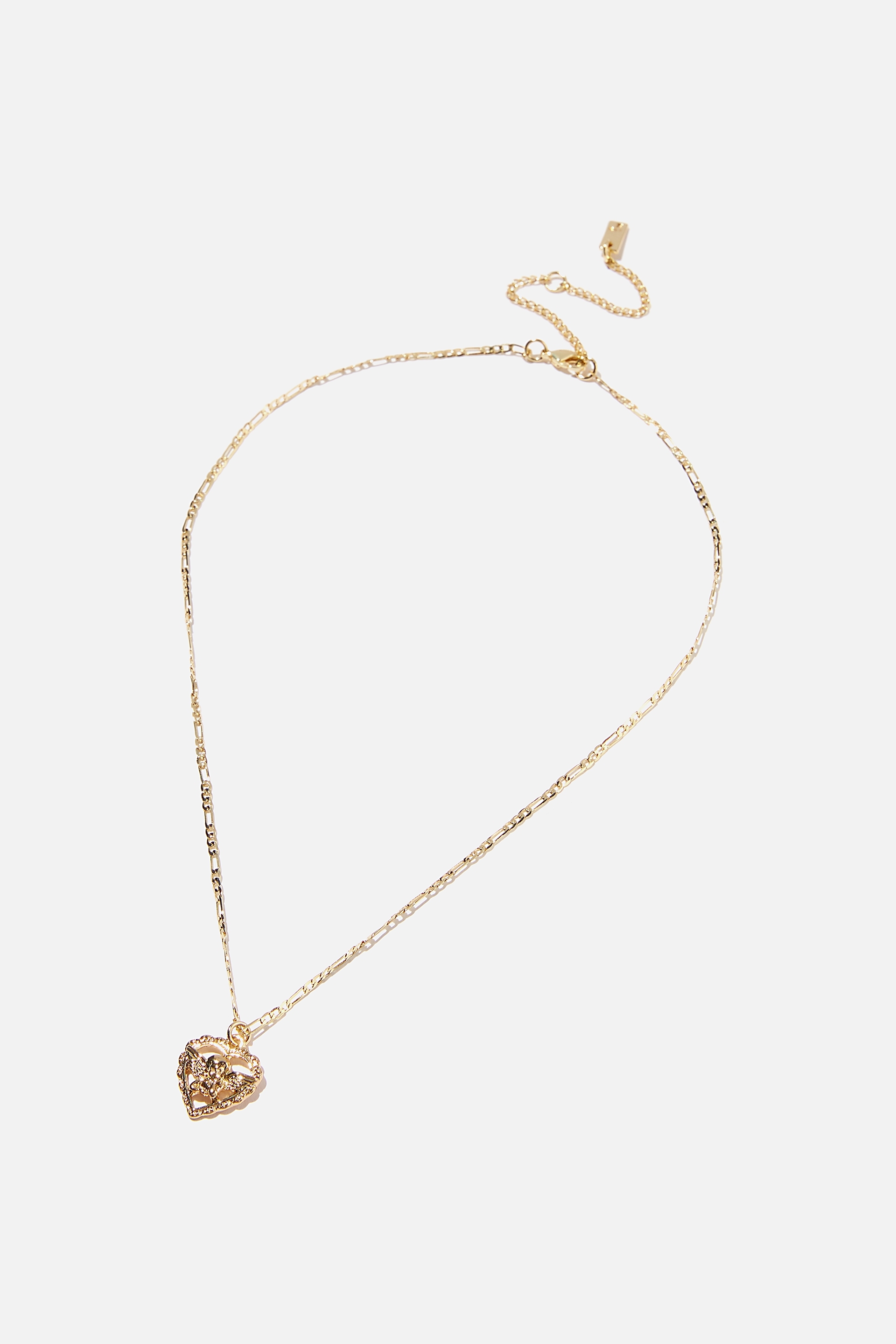 Rubi - Premium Pendant Necklace - Gold plated cherub heart
