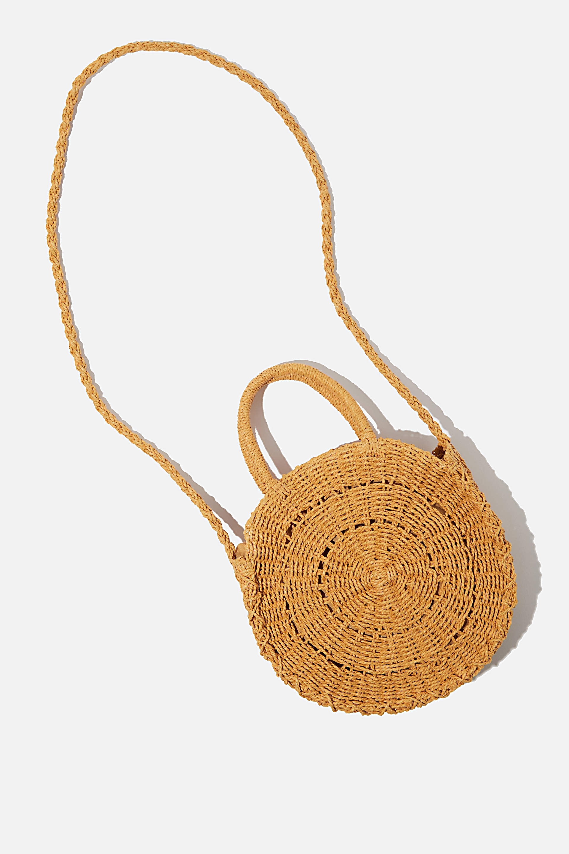 woven circle bag