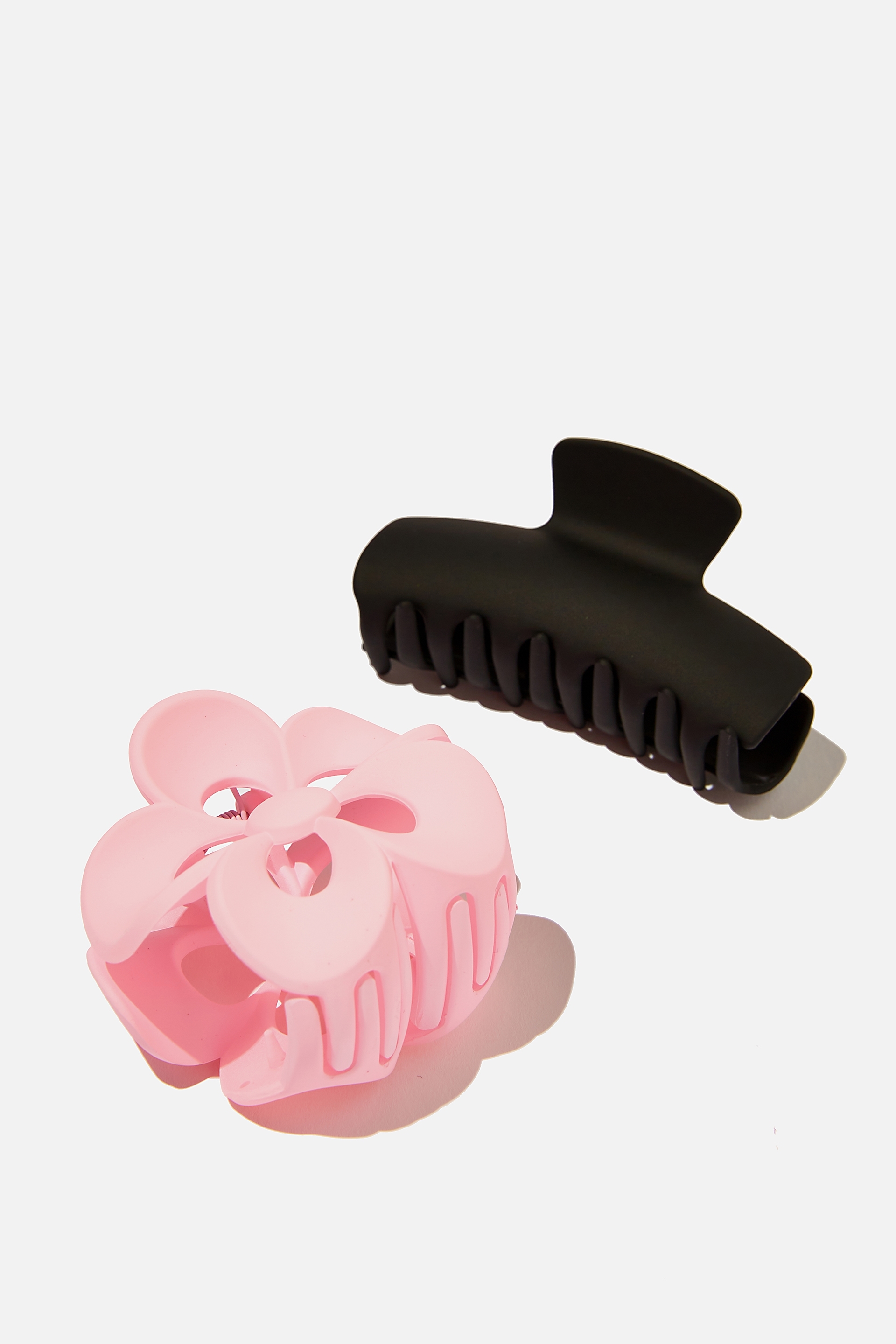 Supré - Nala Rectangle 2 Pack Hair Claw - Pretty in pink/black