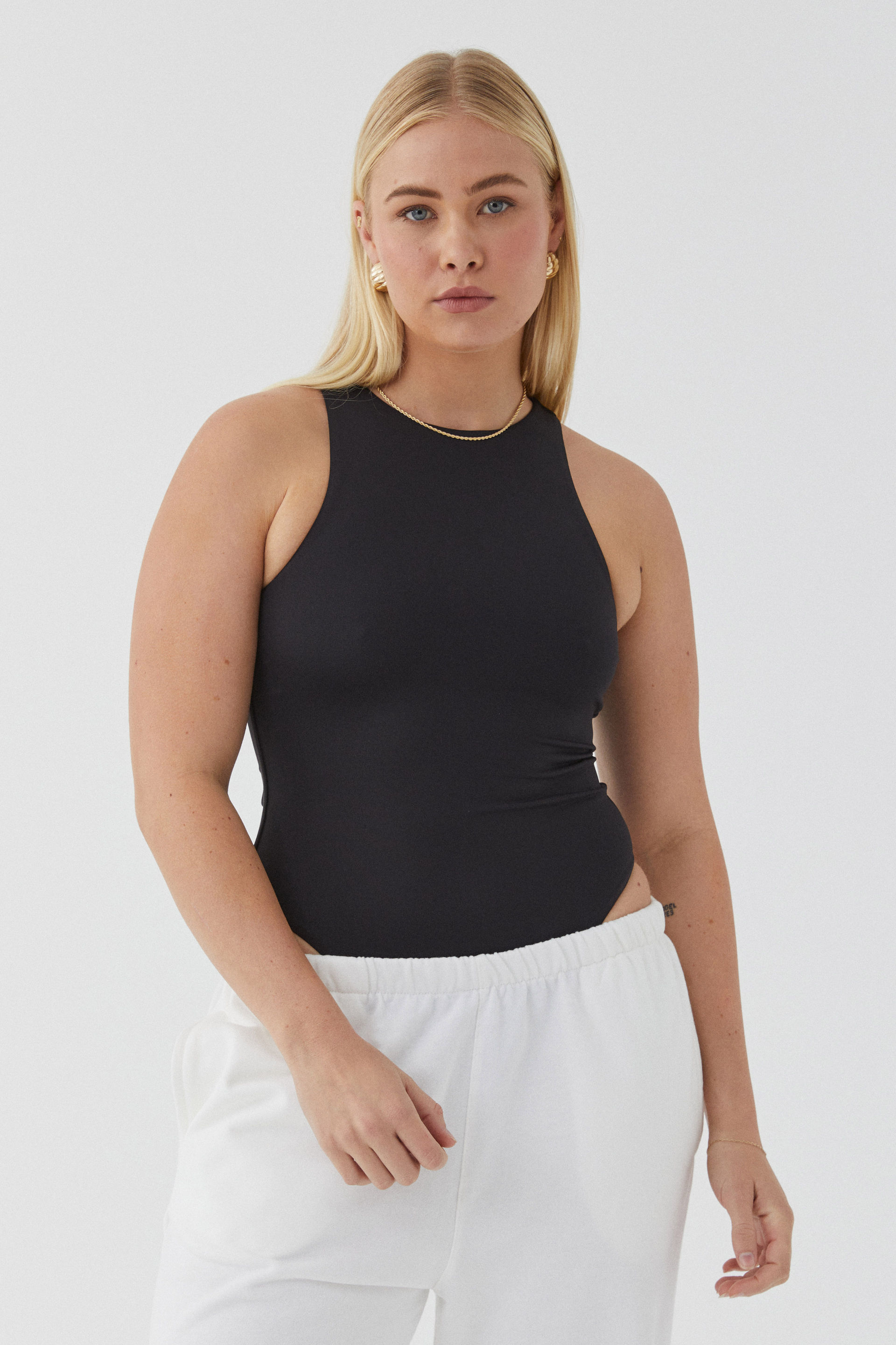 racer bodysuit black