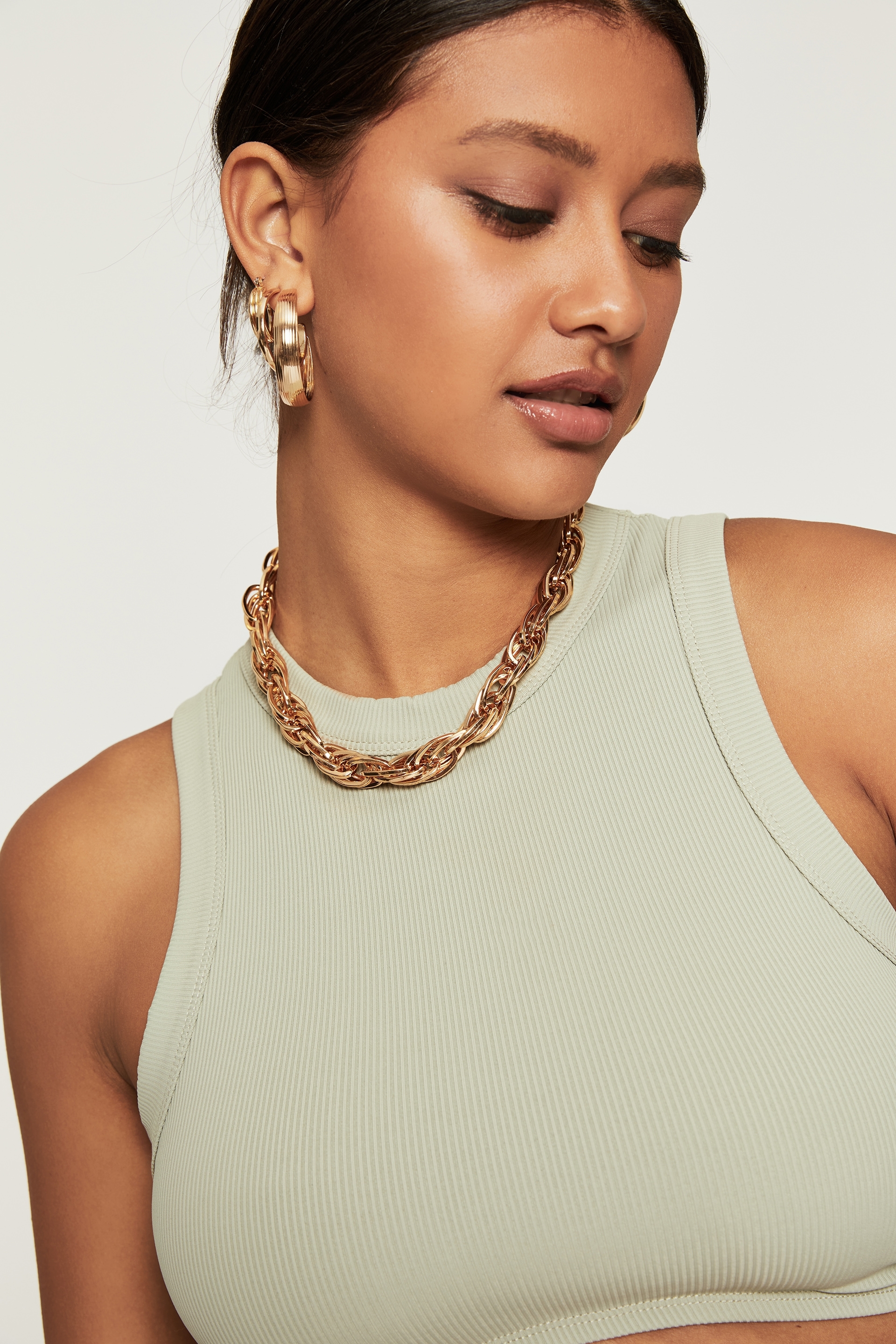 Supré - Chunky Twisted Necklace - Gold