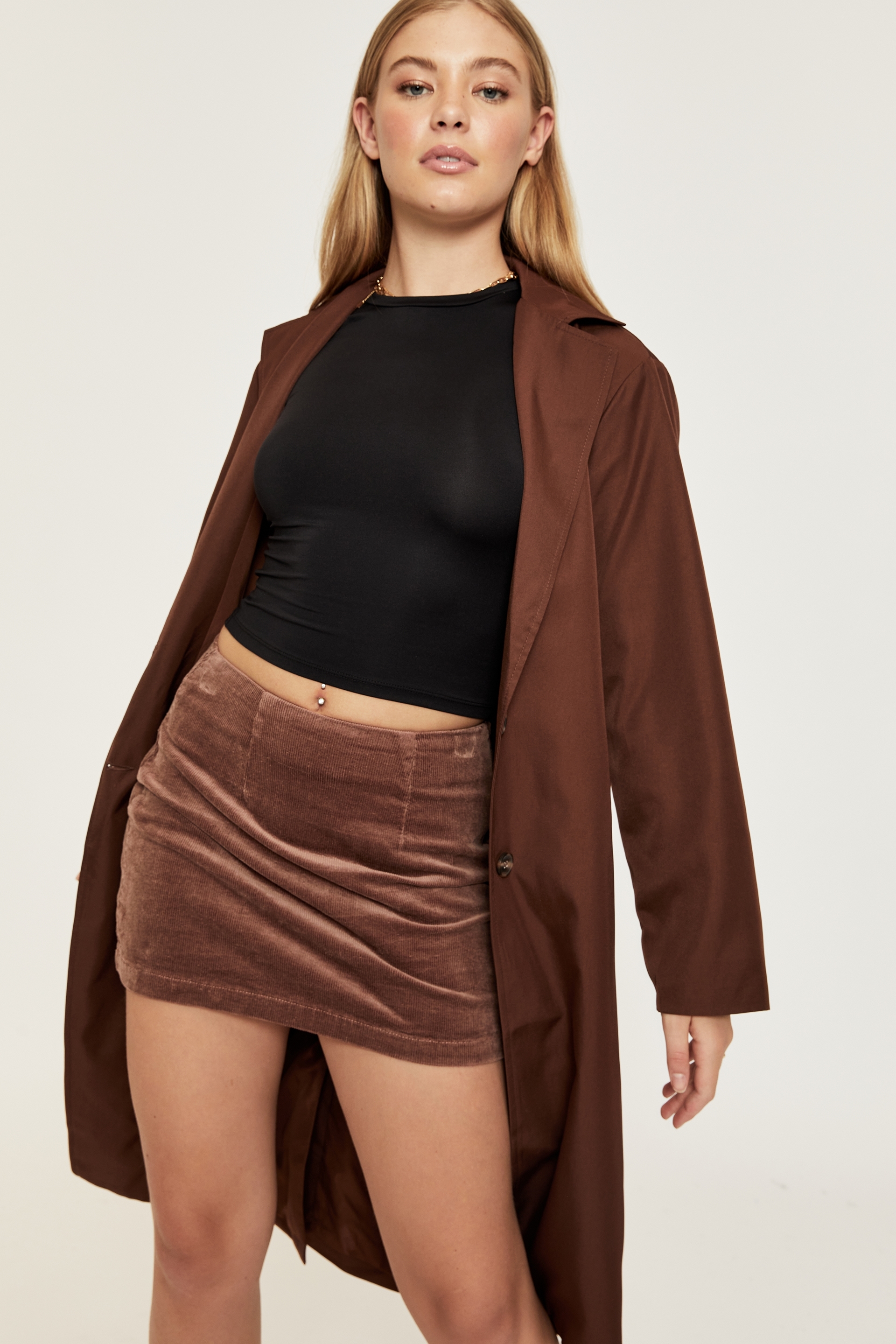 Supré - Penelope Trench Coat - Choc top