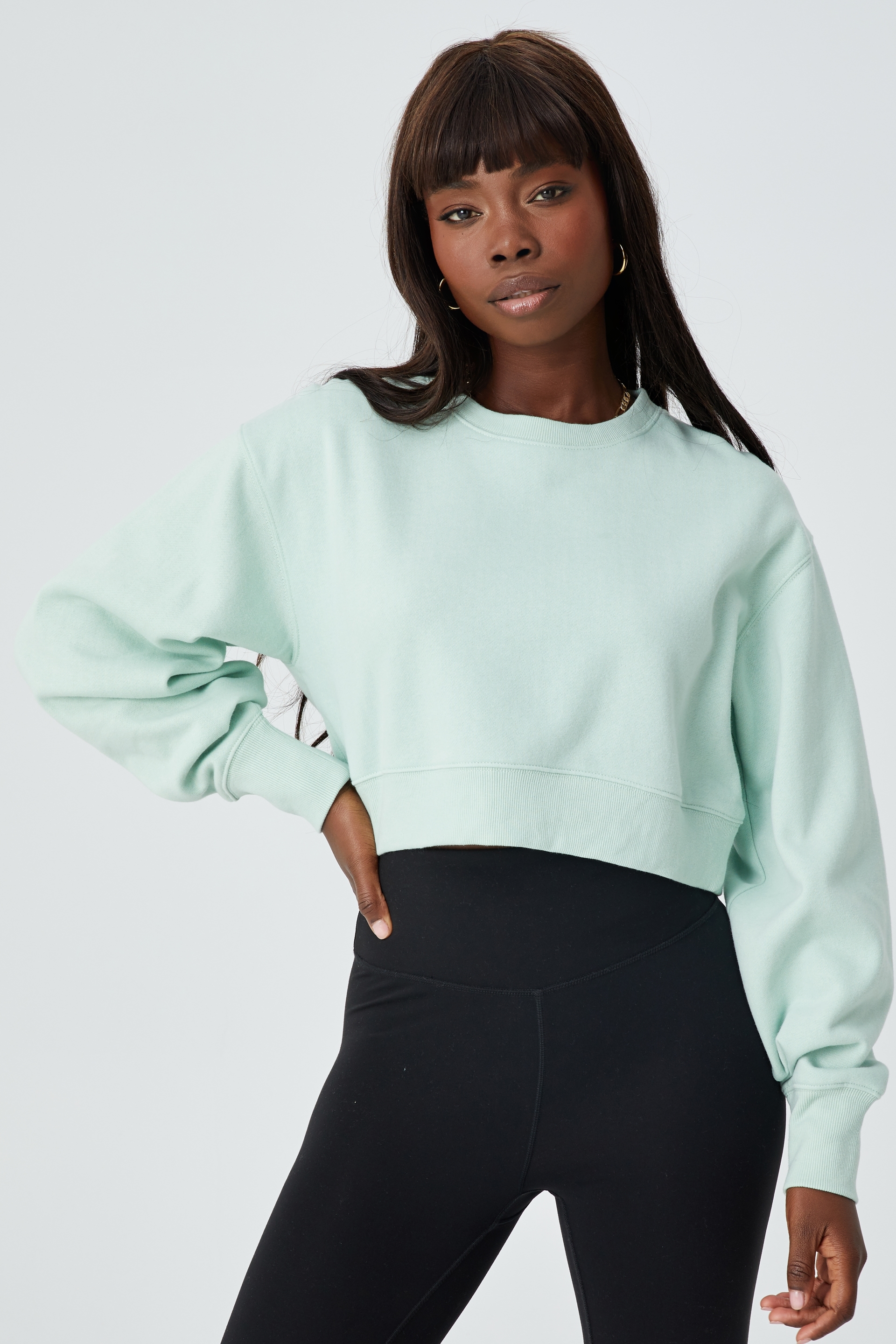 Supré - Louisa Cropped Jumper - Minty glow