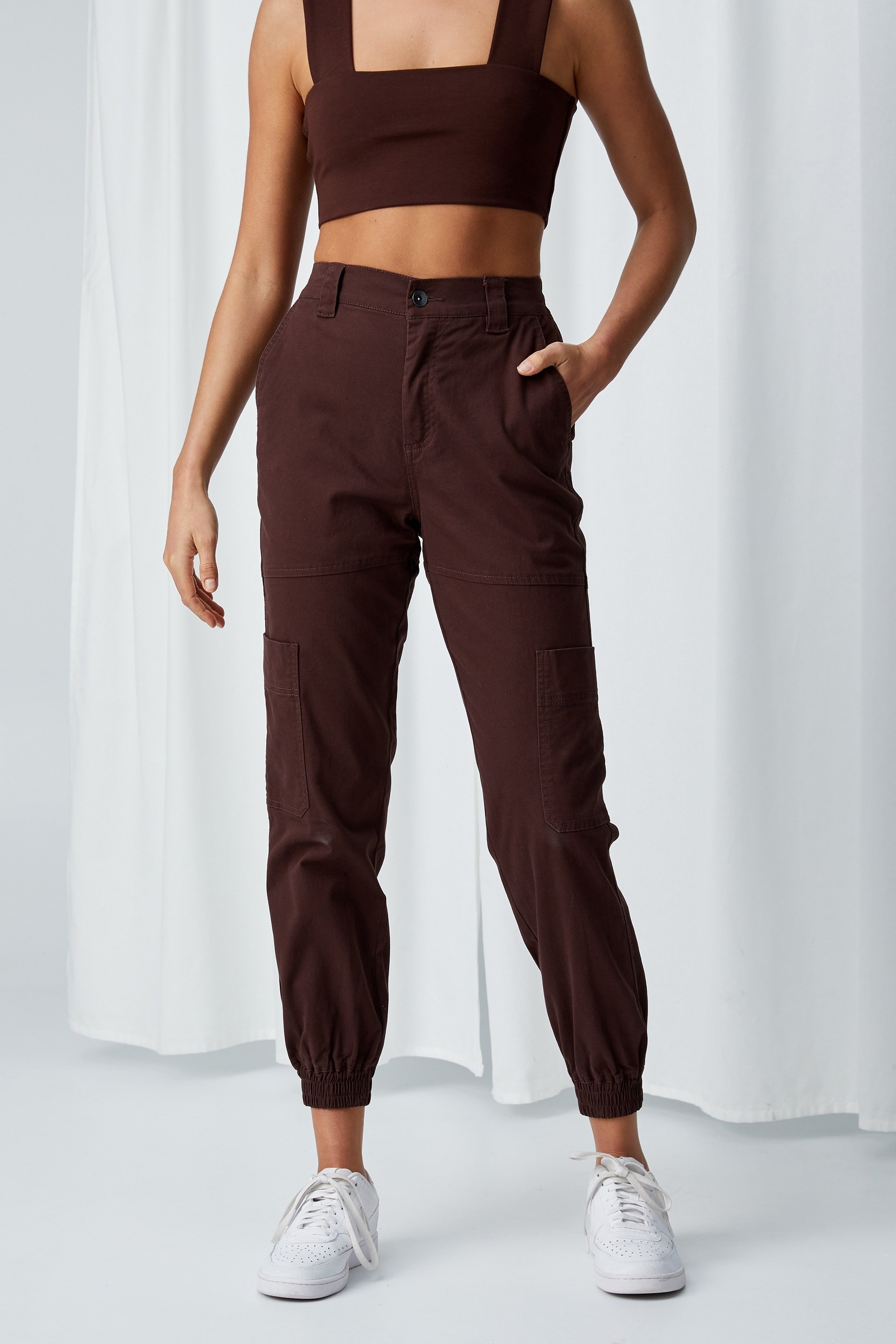 women's high rise cargo pants