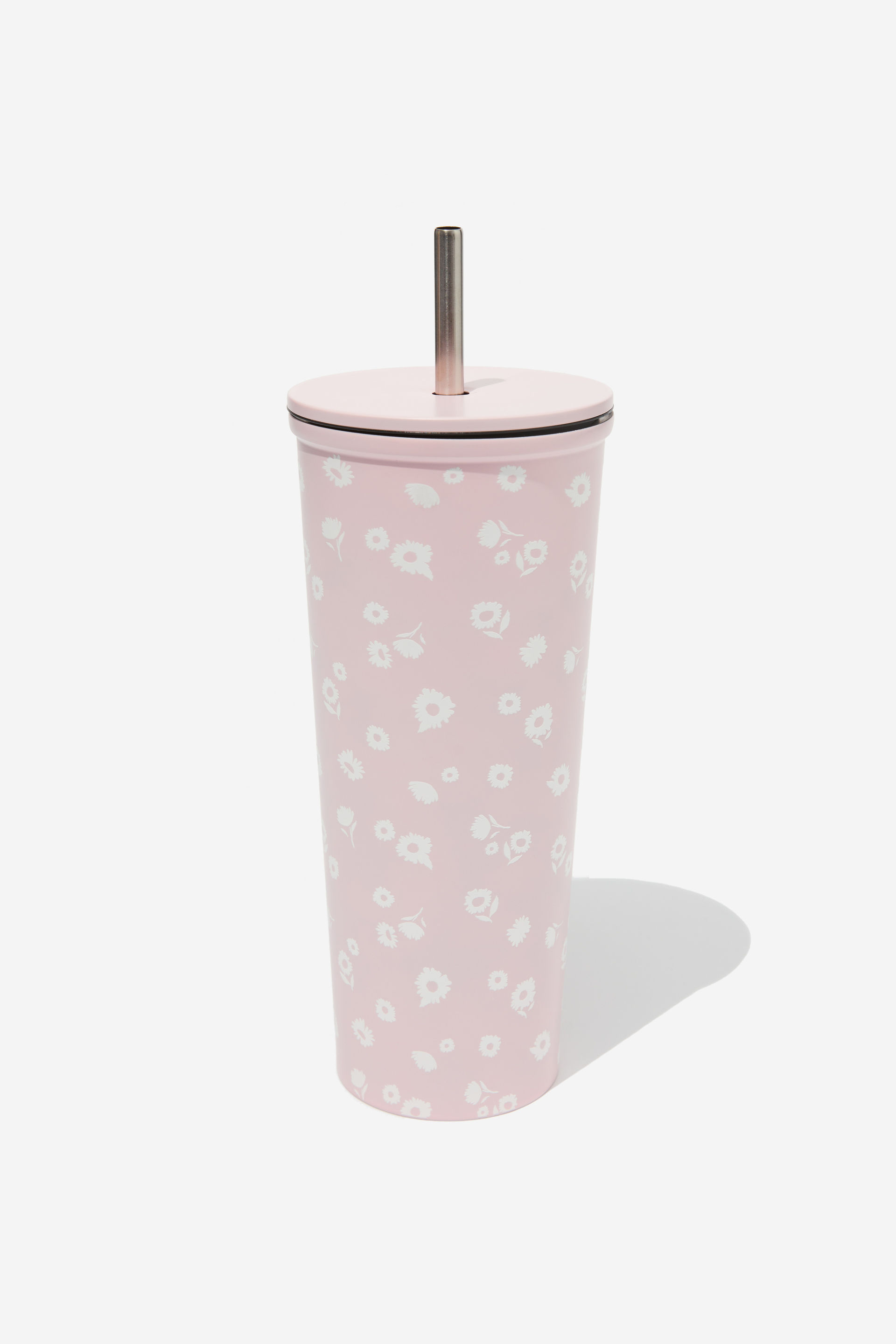 Typo - Metal Smoothie Cup - Daisy ditsy blush