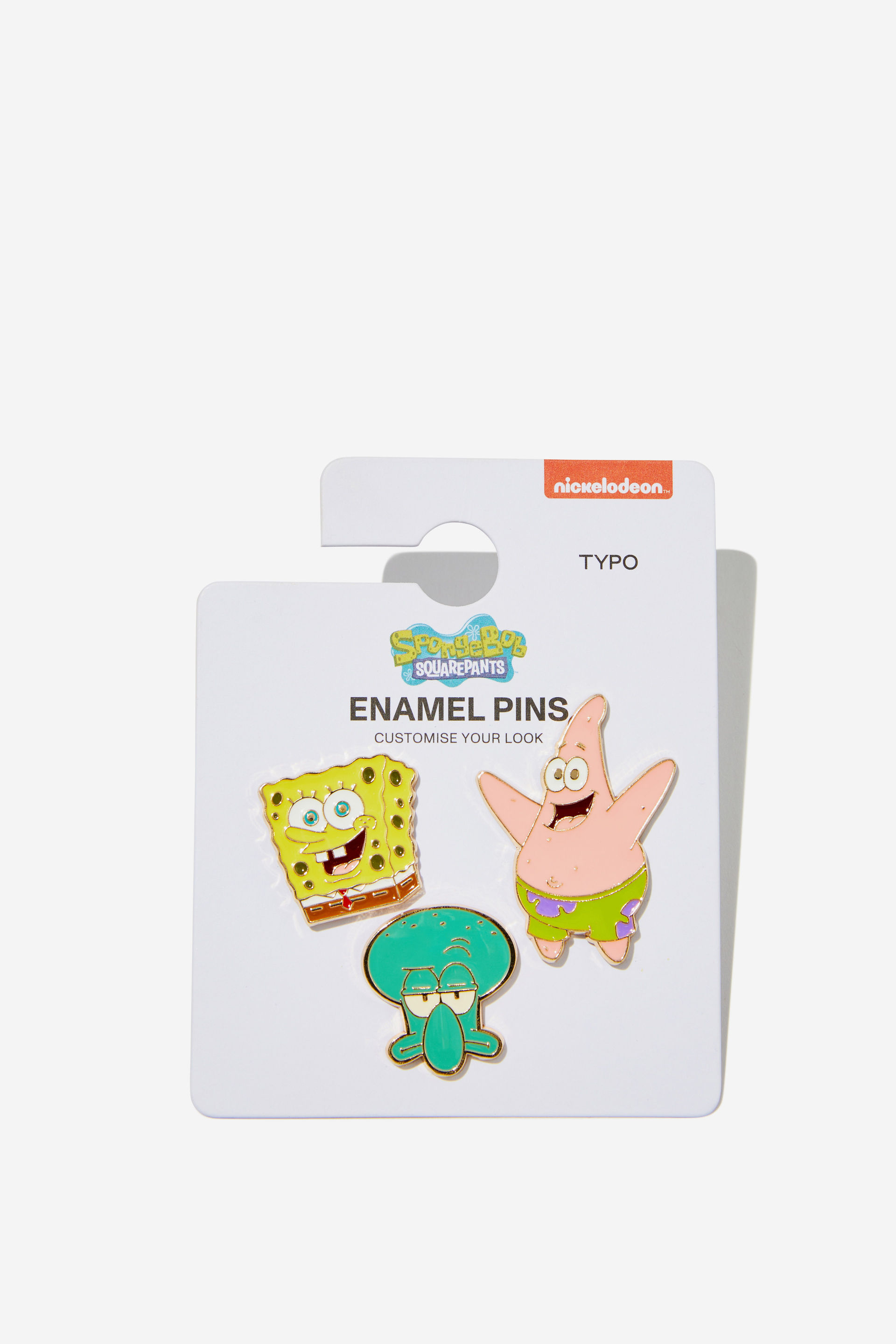 Typo - SpongeBob SquarePants Enamel Pins 3 Pack - Lcn nic/ spongebob and co
