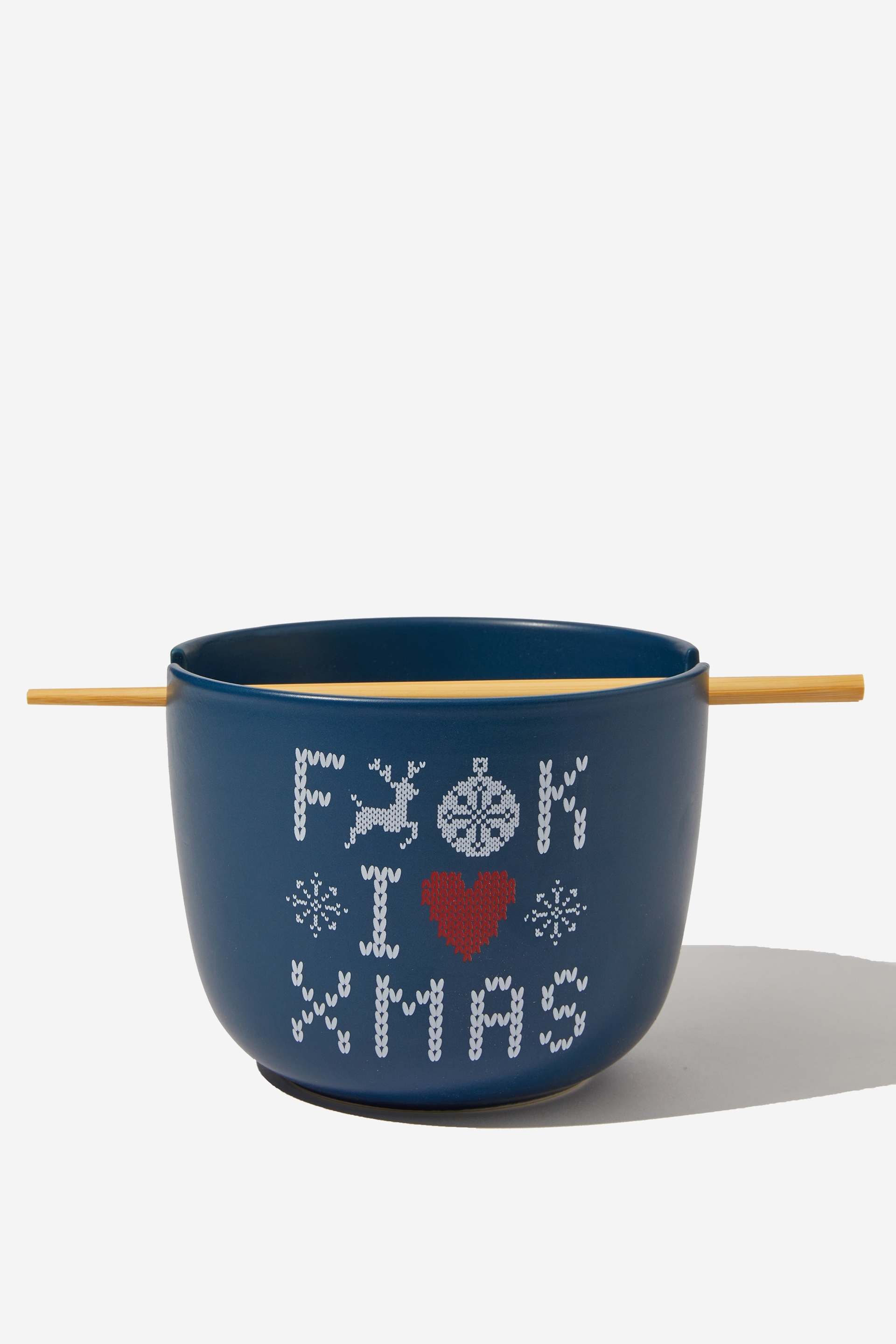 Typo - Feed Me Bowl - F*ck i love christmas fairisle!!