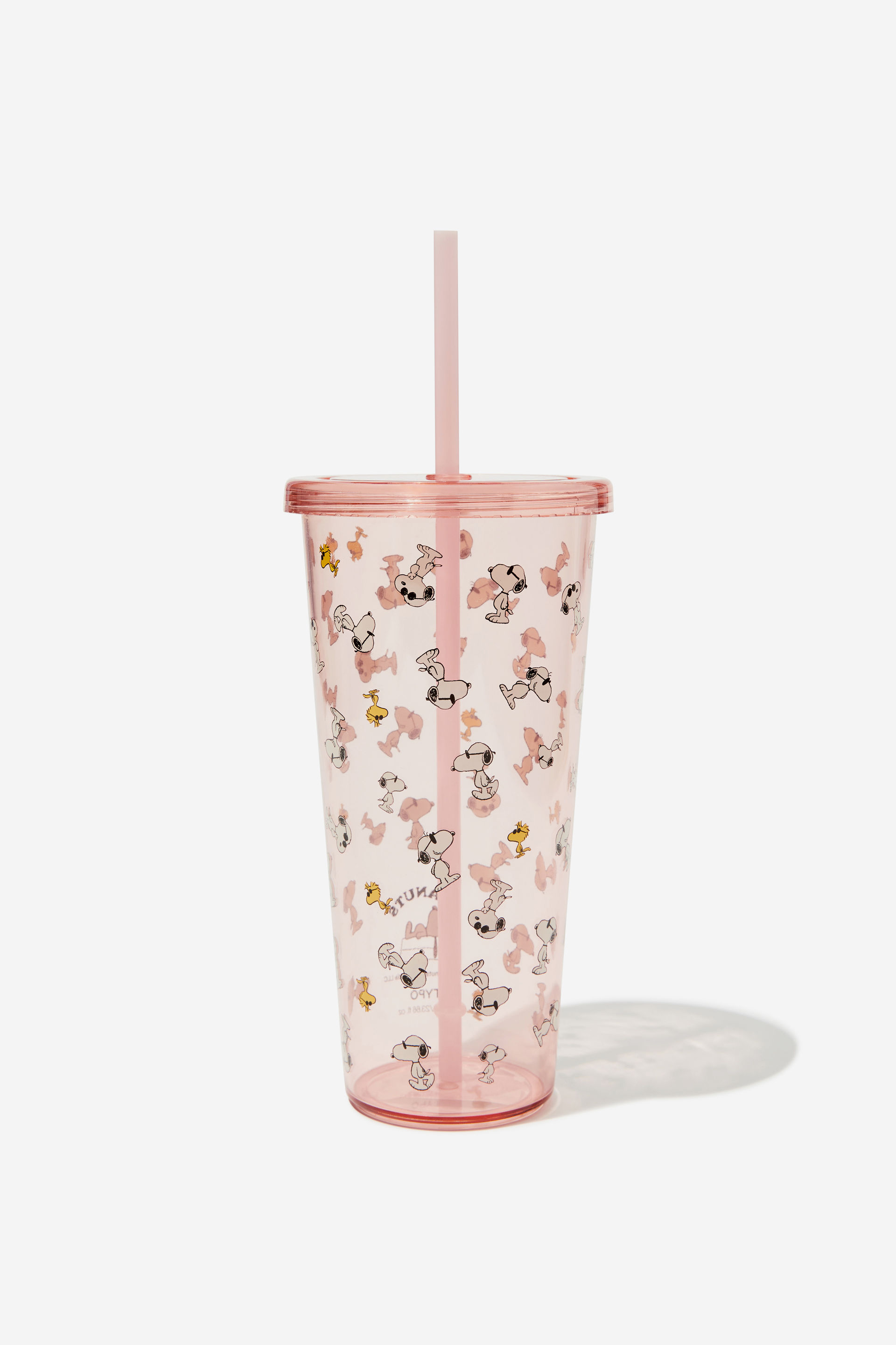Typo - Snoopy Sipper Smoothie Cup - Lcn pea snoopy ydg pink