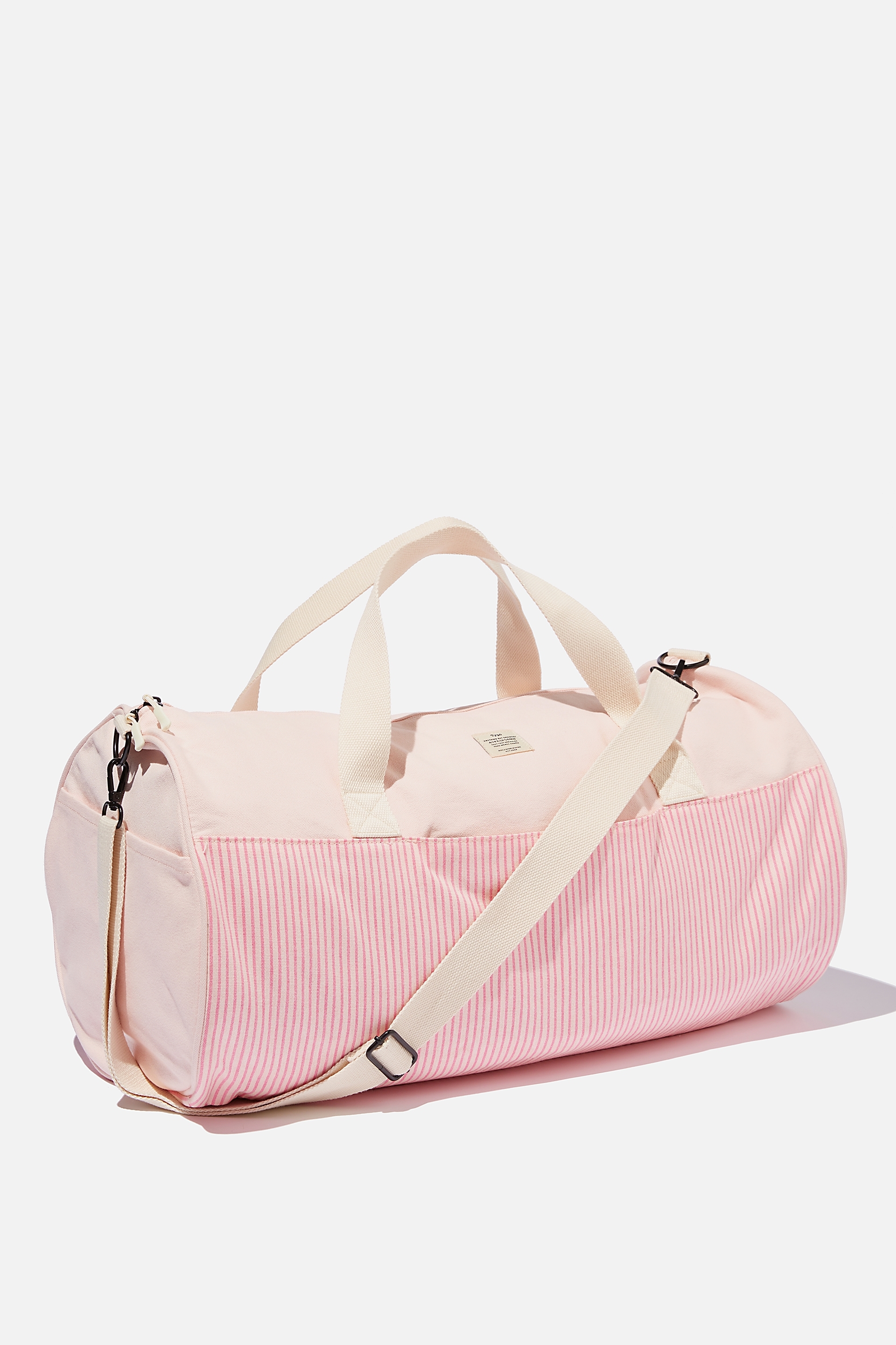 Typo - Weekender Barrel Bag - Parker stripe pink
