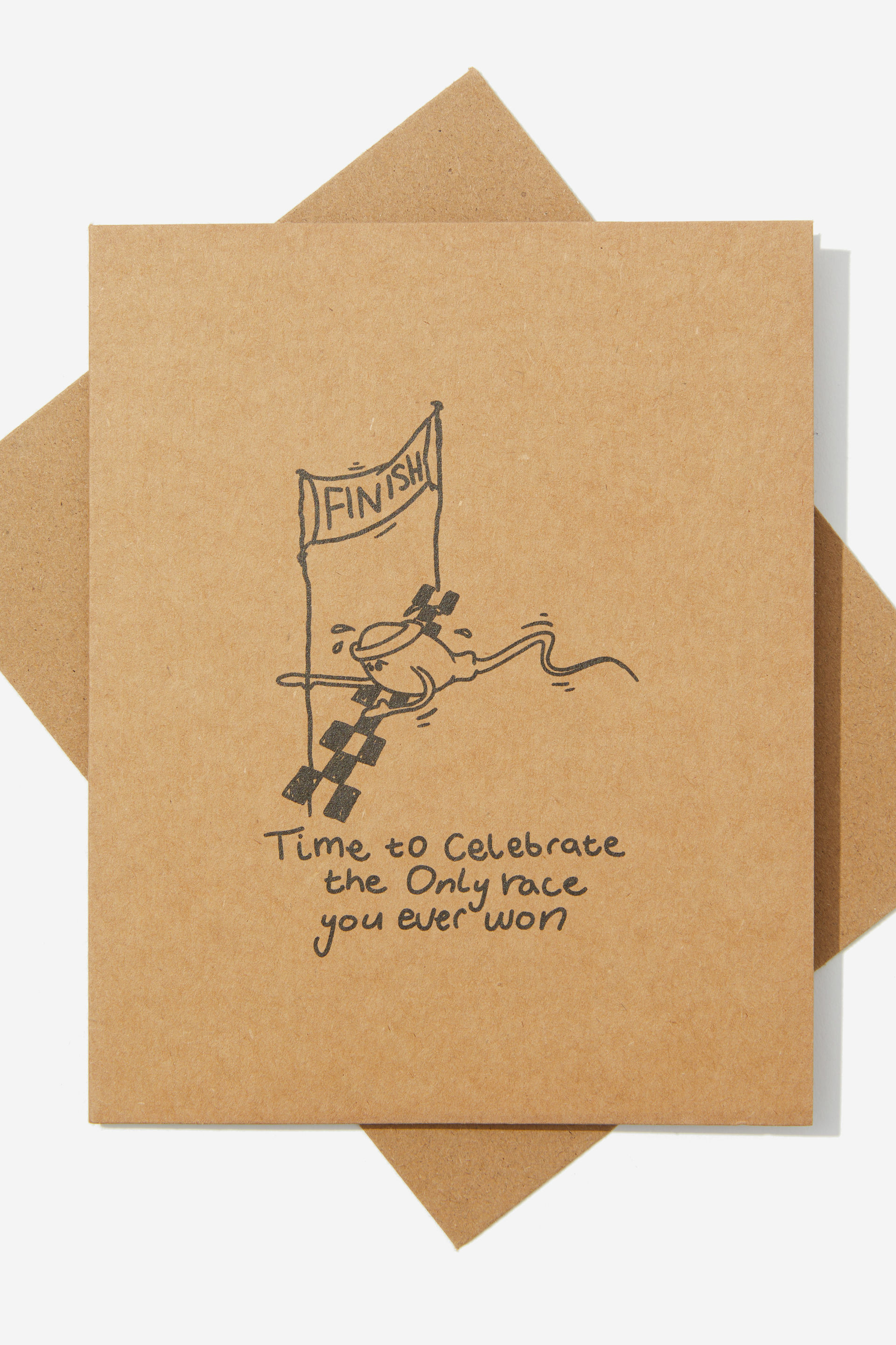 Typo - Funny Birthday Card - The only race you ever won craft