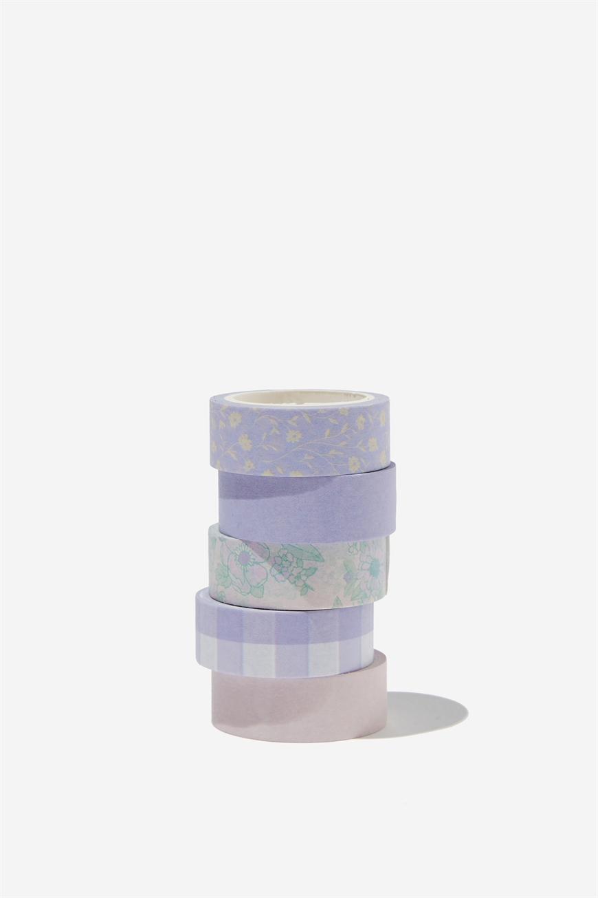 Typo - Washi Tape 5Pk - Mint pink molly floral