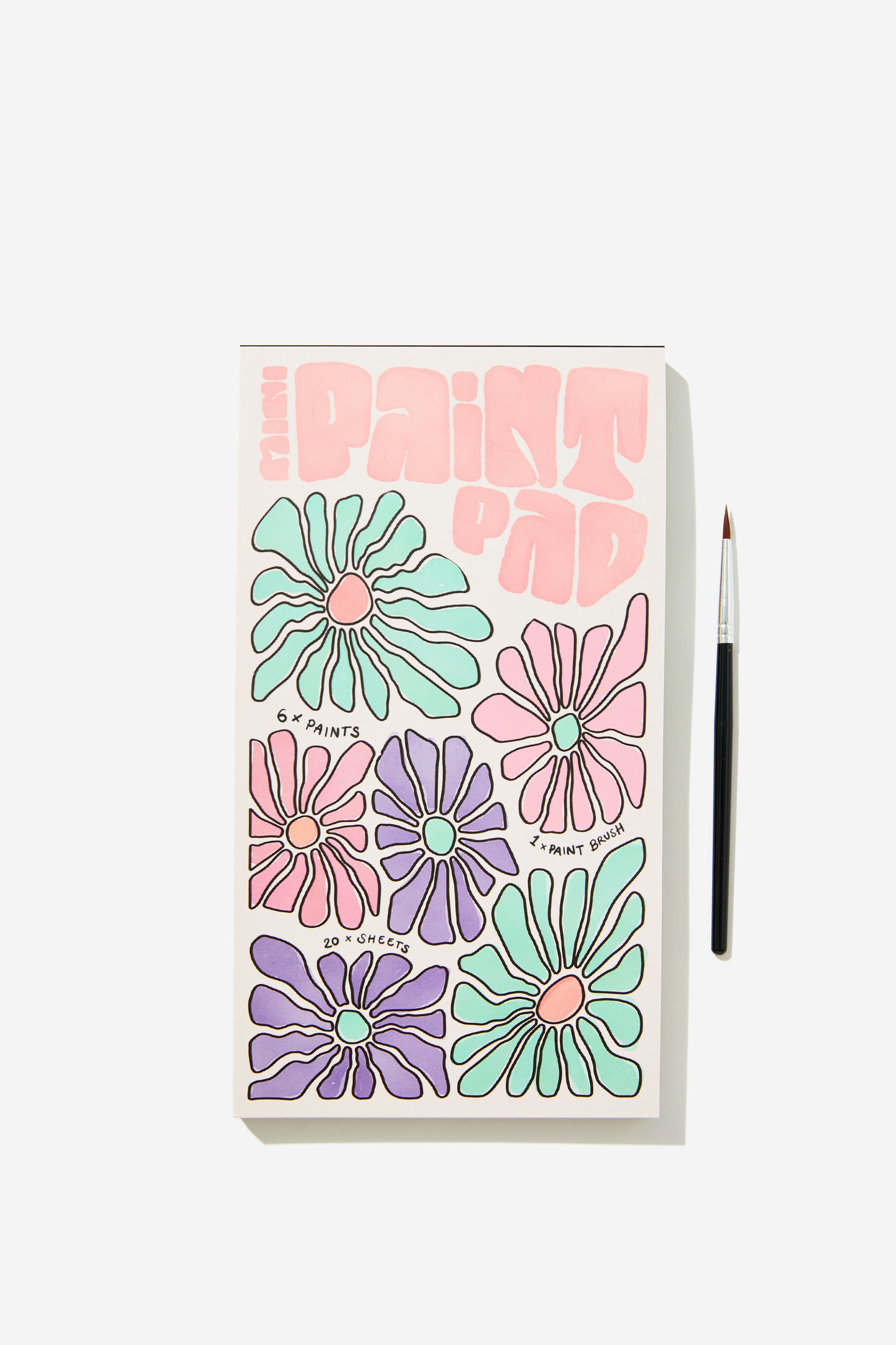 Typo - Mini Watercolour Paint Pad - Floral v2