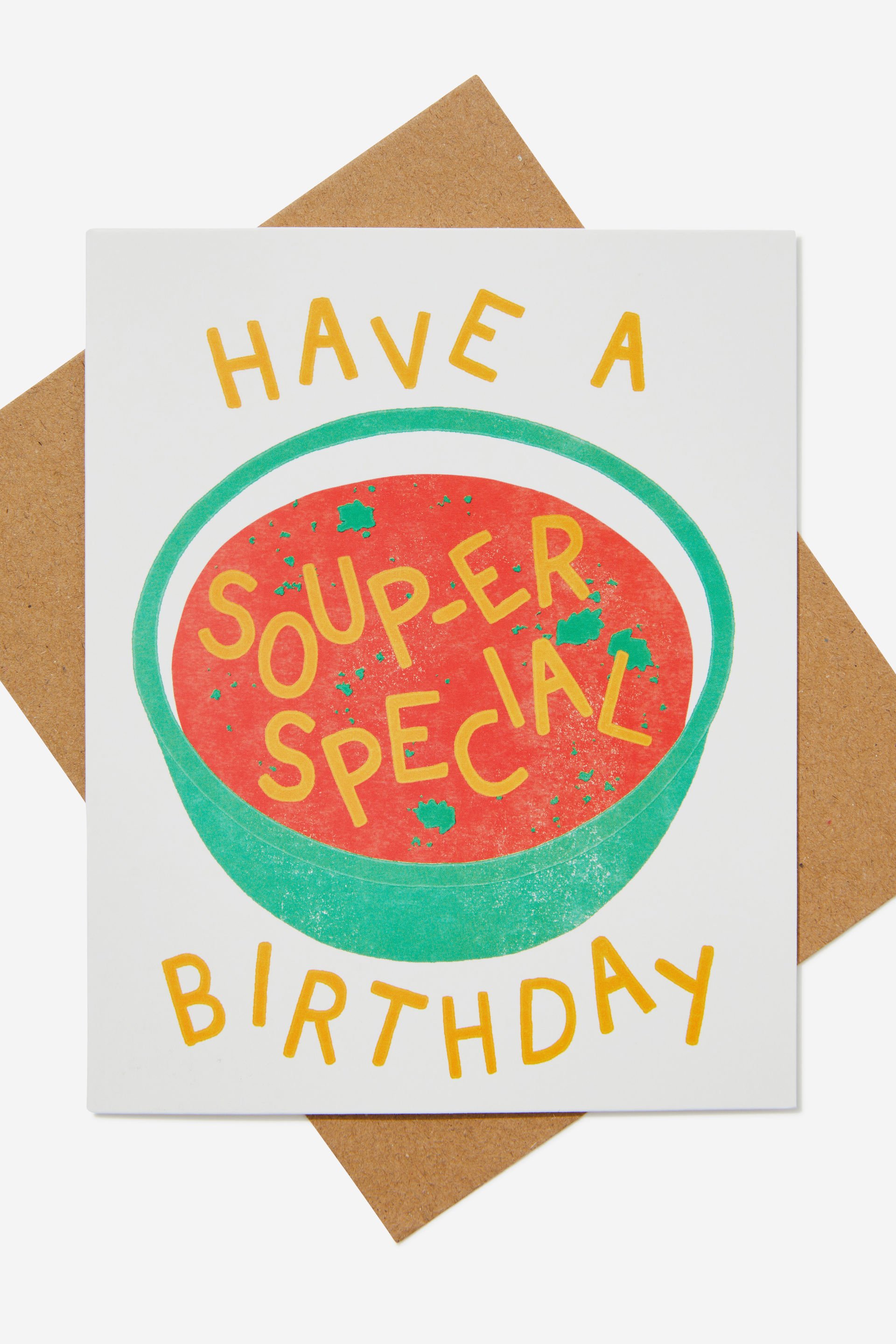 Typo - Nice Birthday Card - Soup-er special birthday