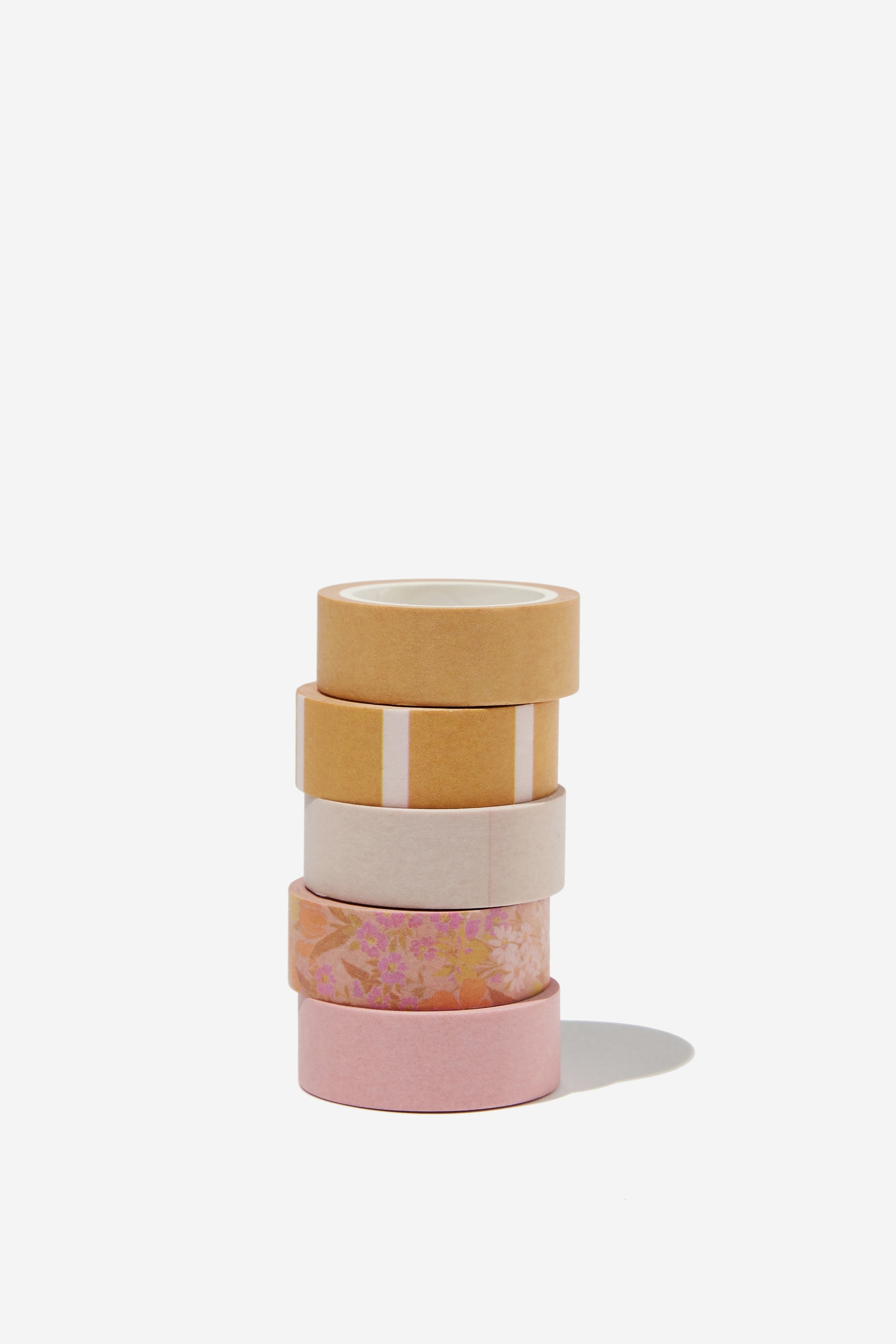 Typo - Washi Tape 5Pk - Sand goldie floral