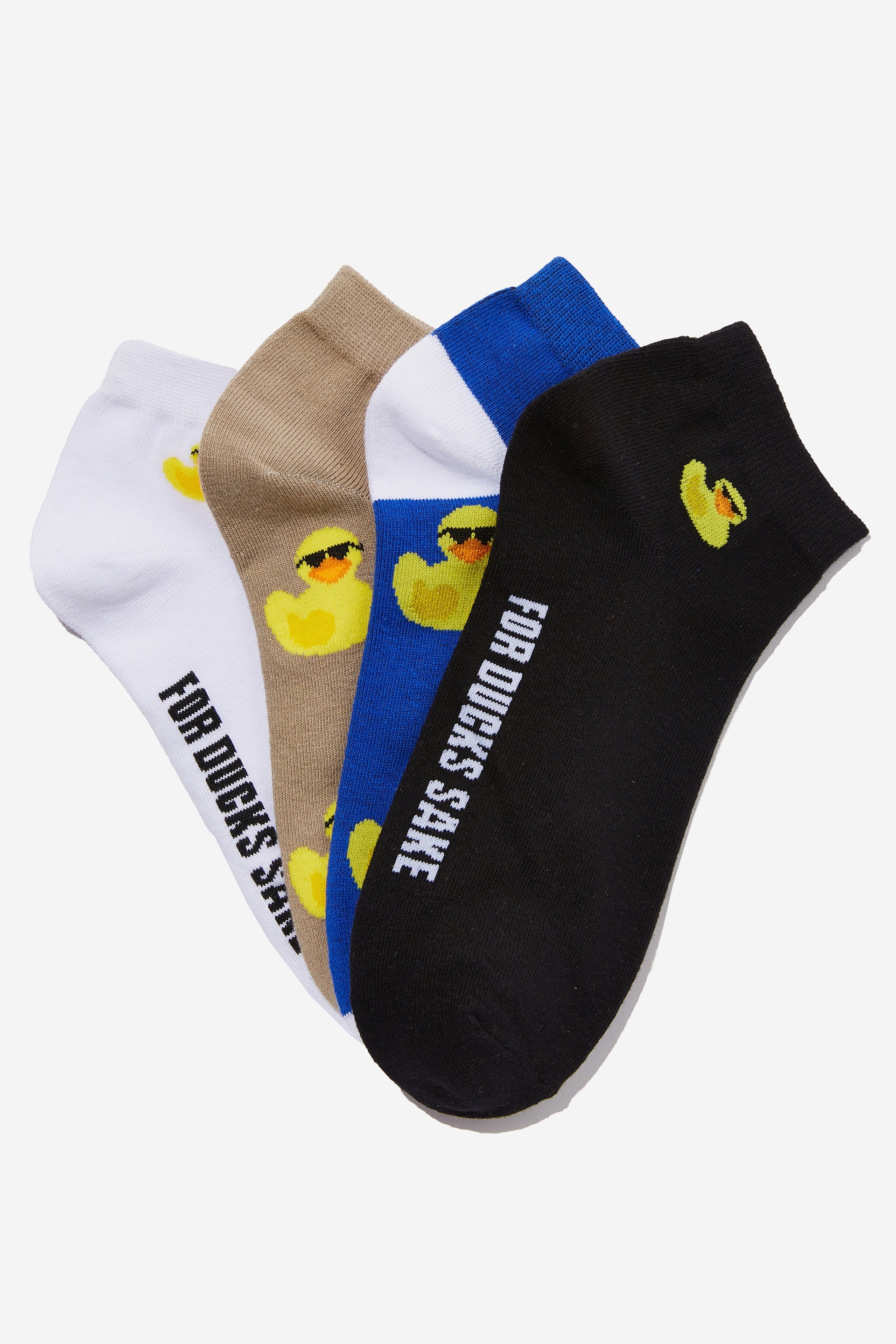 Typo - 4 Pack Of Ankle Socks - Cool duck (m/l)