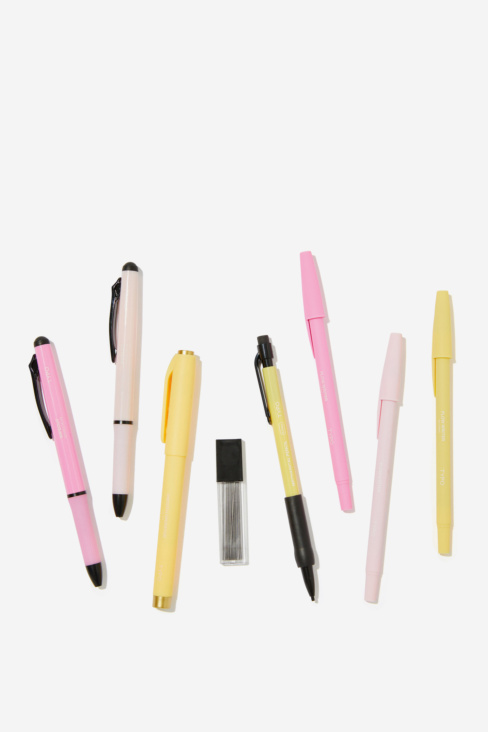 Typo - Essential Pen Pack - Pink and yellow