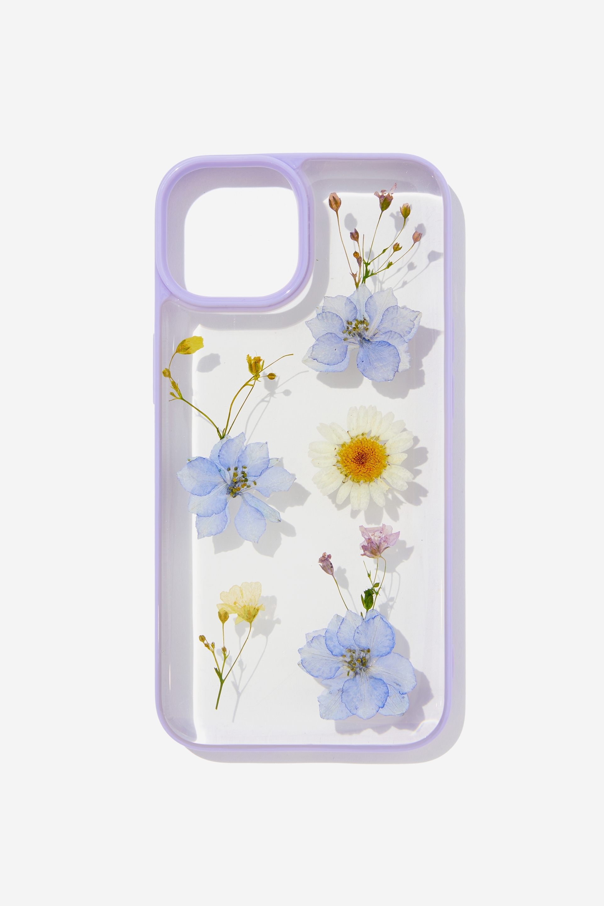 Typo - Snap On Protective Phone Case Iphone 13/14 - Trapped purple daisy / purple