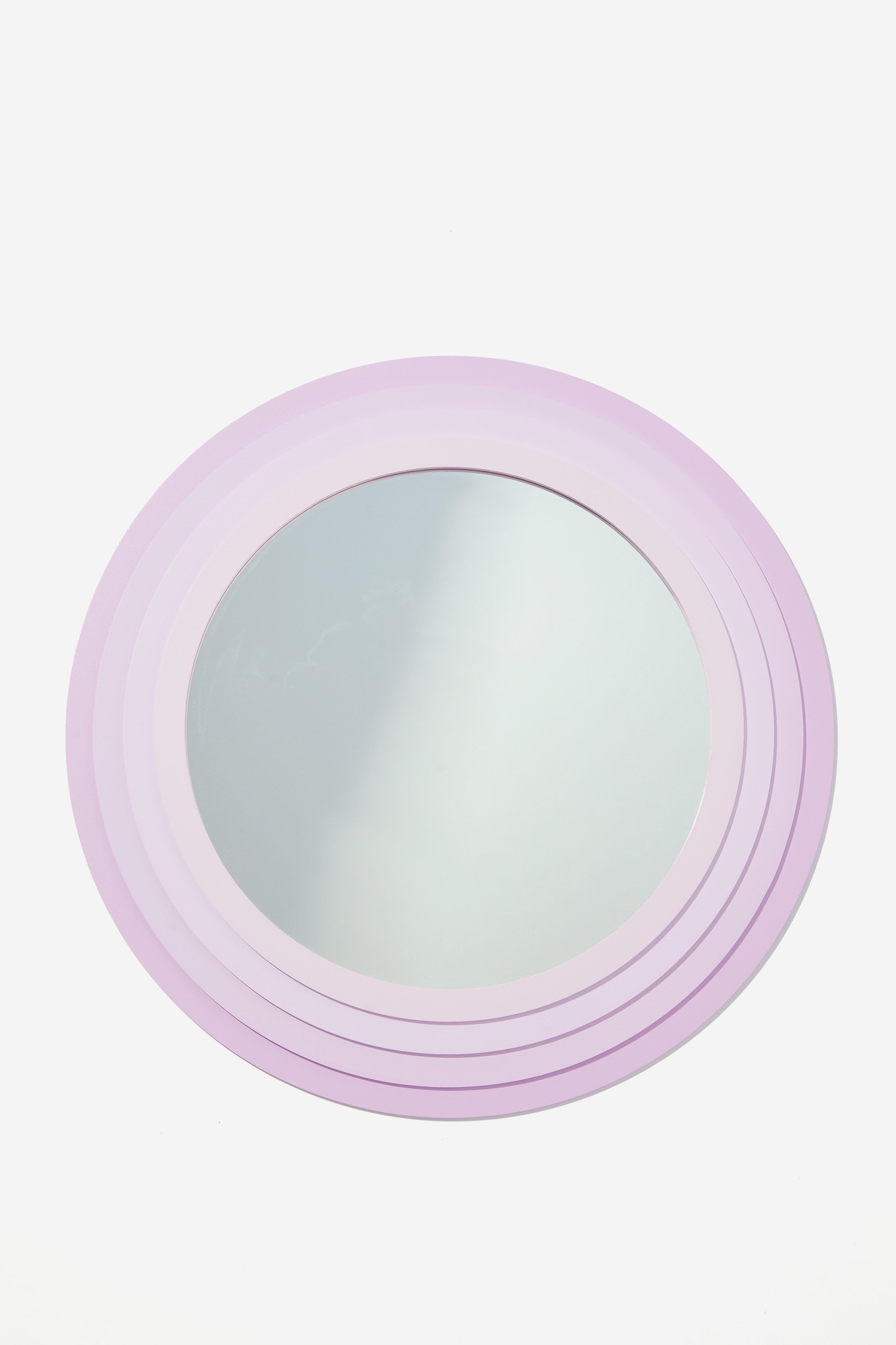 Typo - Shaped Wall Mirror - Round pale lavender