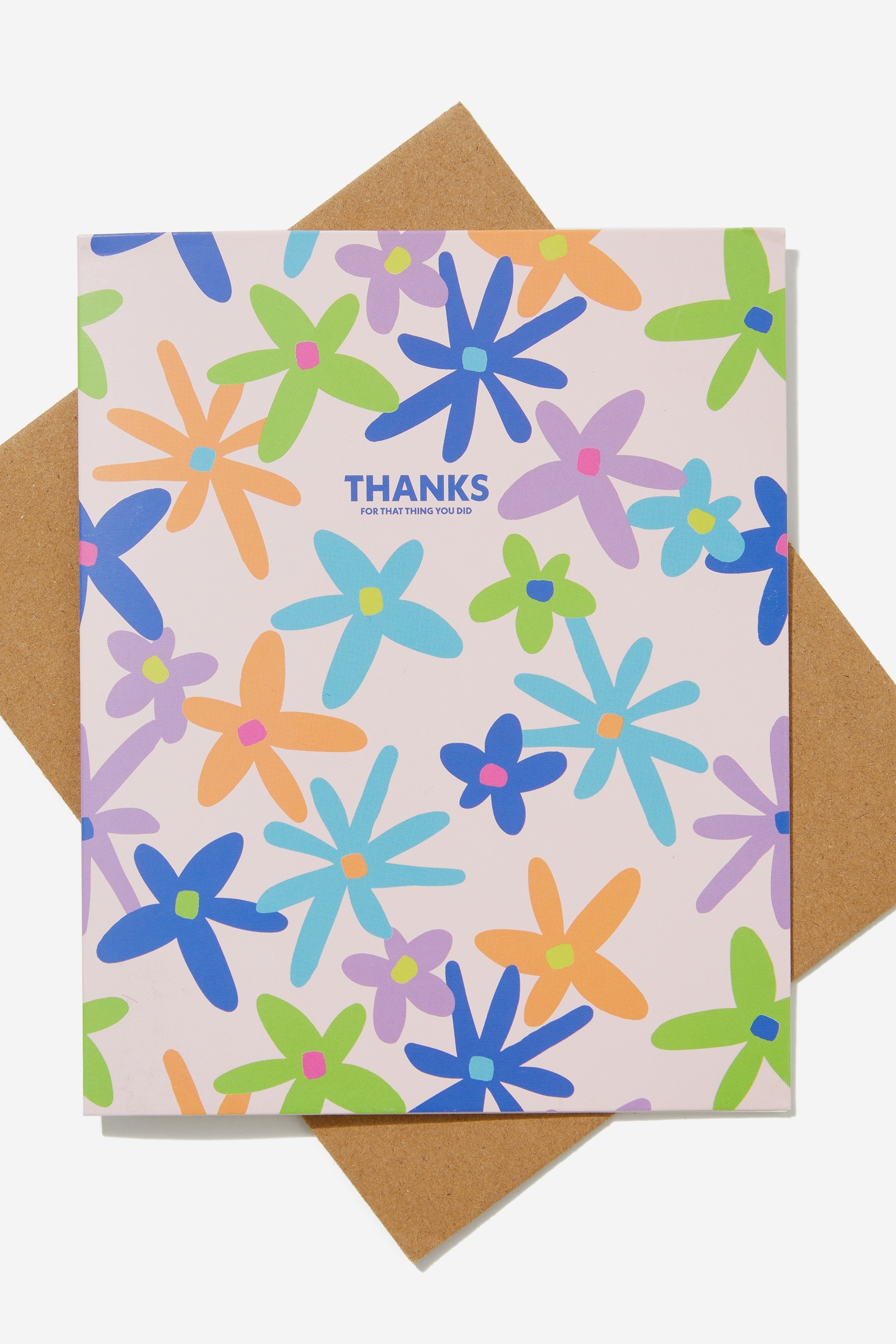 Typo - Thank You Card - Thanks paper daisy multi medium