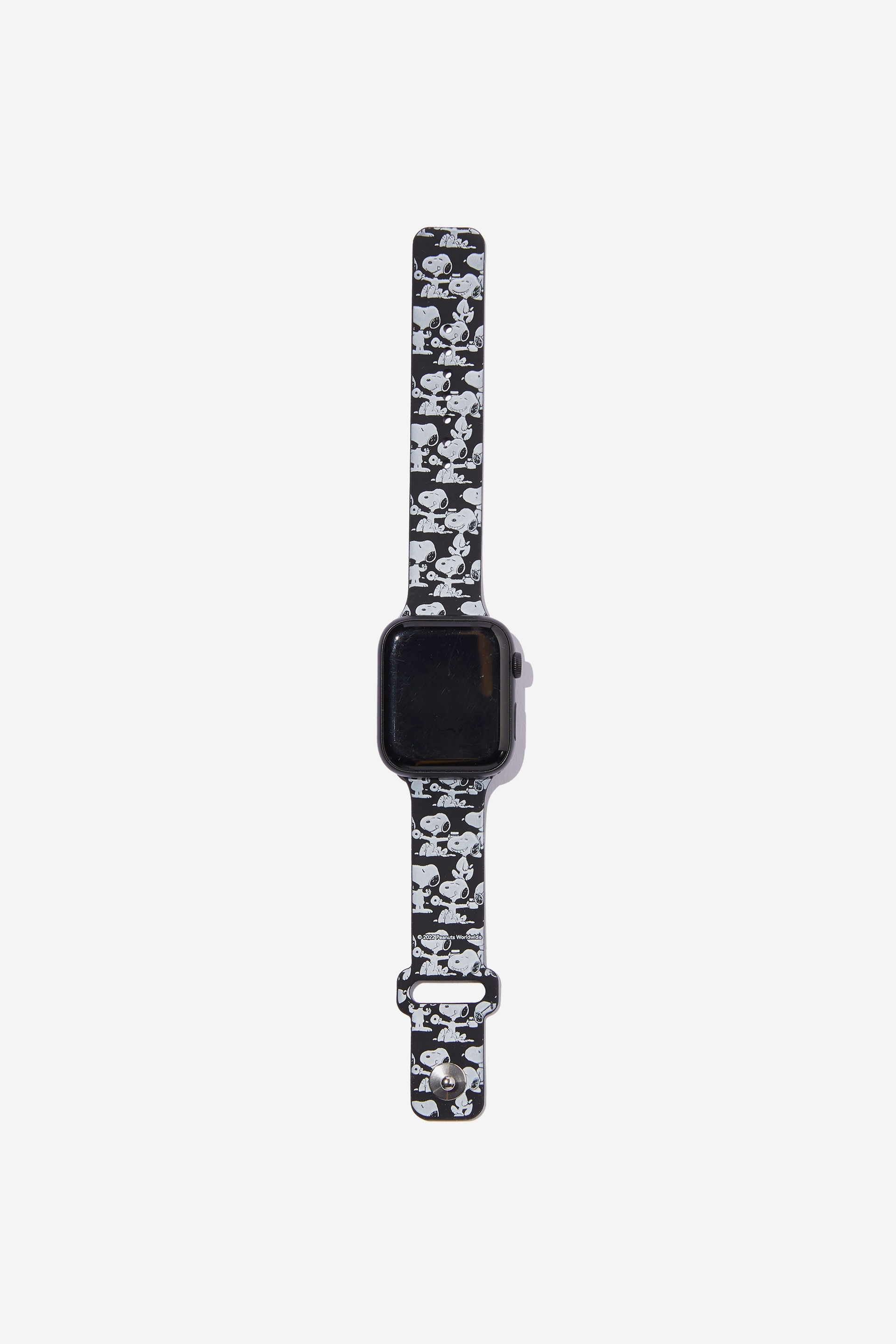 Typo - Peanuts Strapped Watch Strap - Lcn pea snoopy black