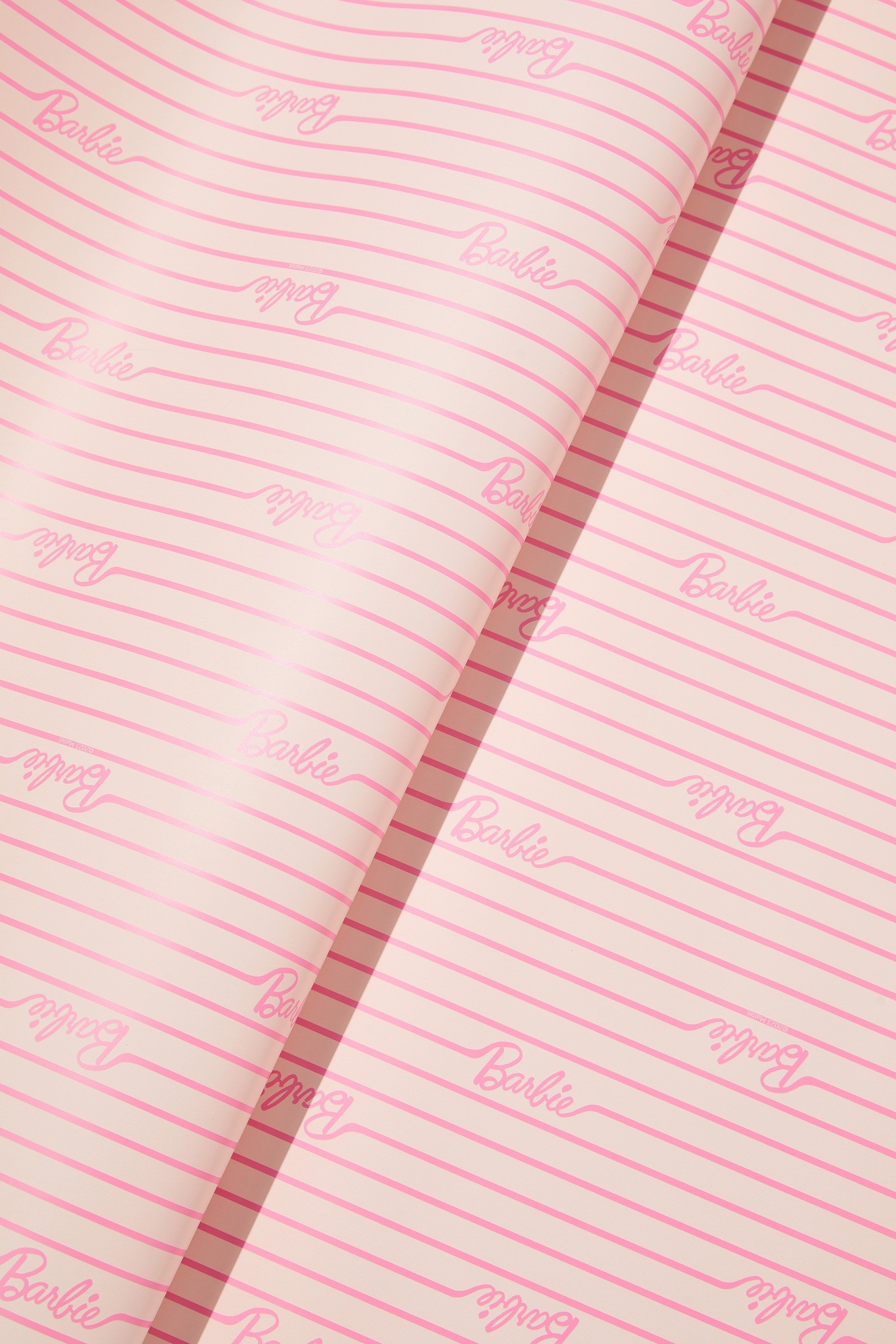 Typo - Barbie Roll Wrapping Paper - Lcn mat barbie logo stripes