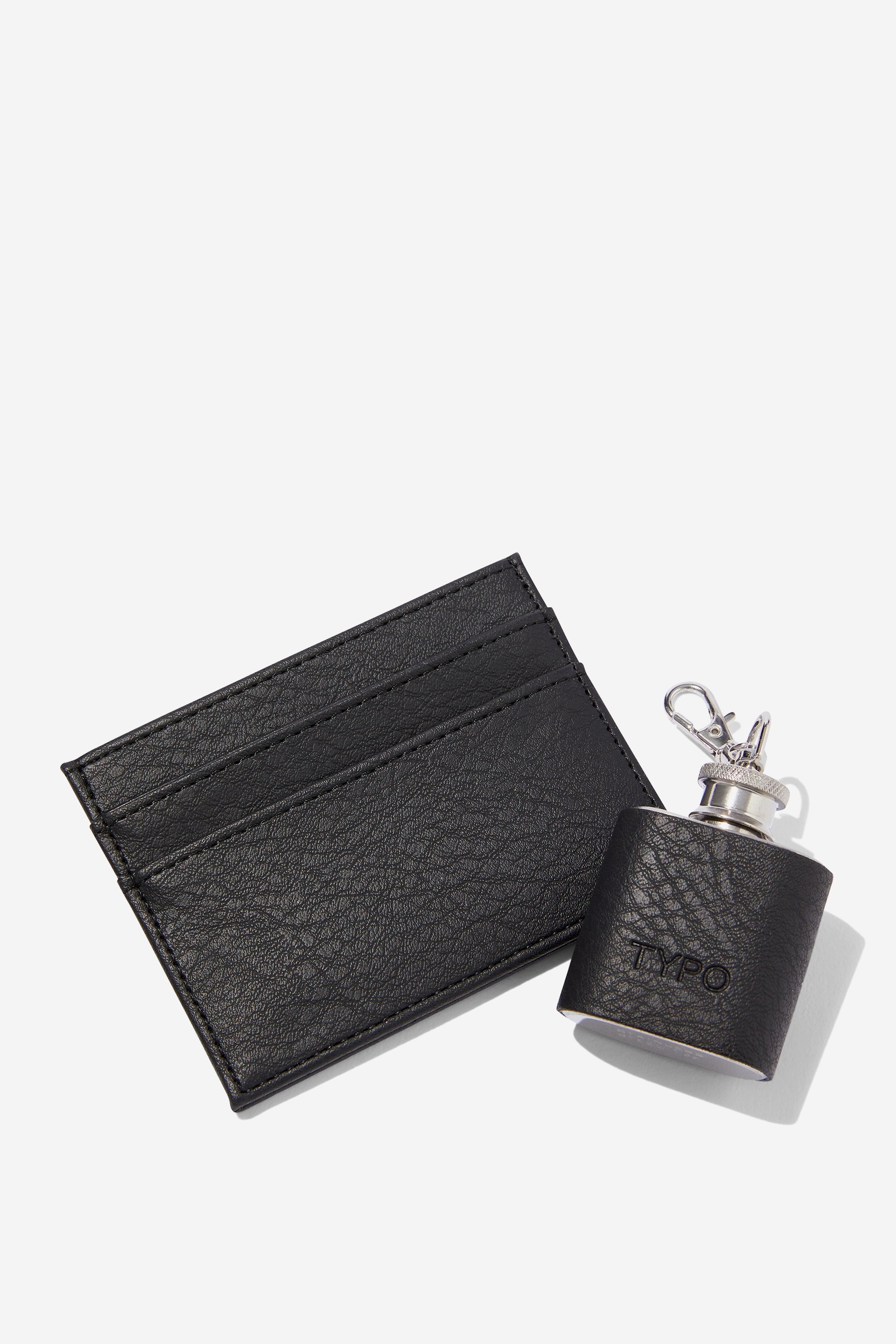 Typo - Heritage Card Wallet And Keyring Set - Black