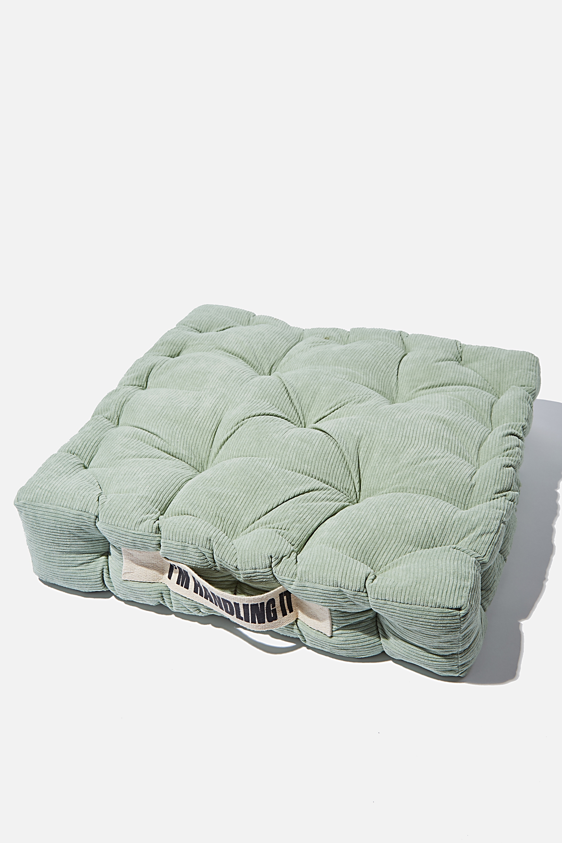 Typo - Floor Cushion - Gum leaf corduroy