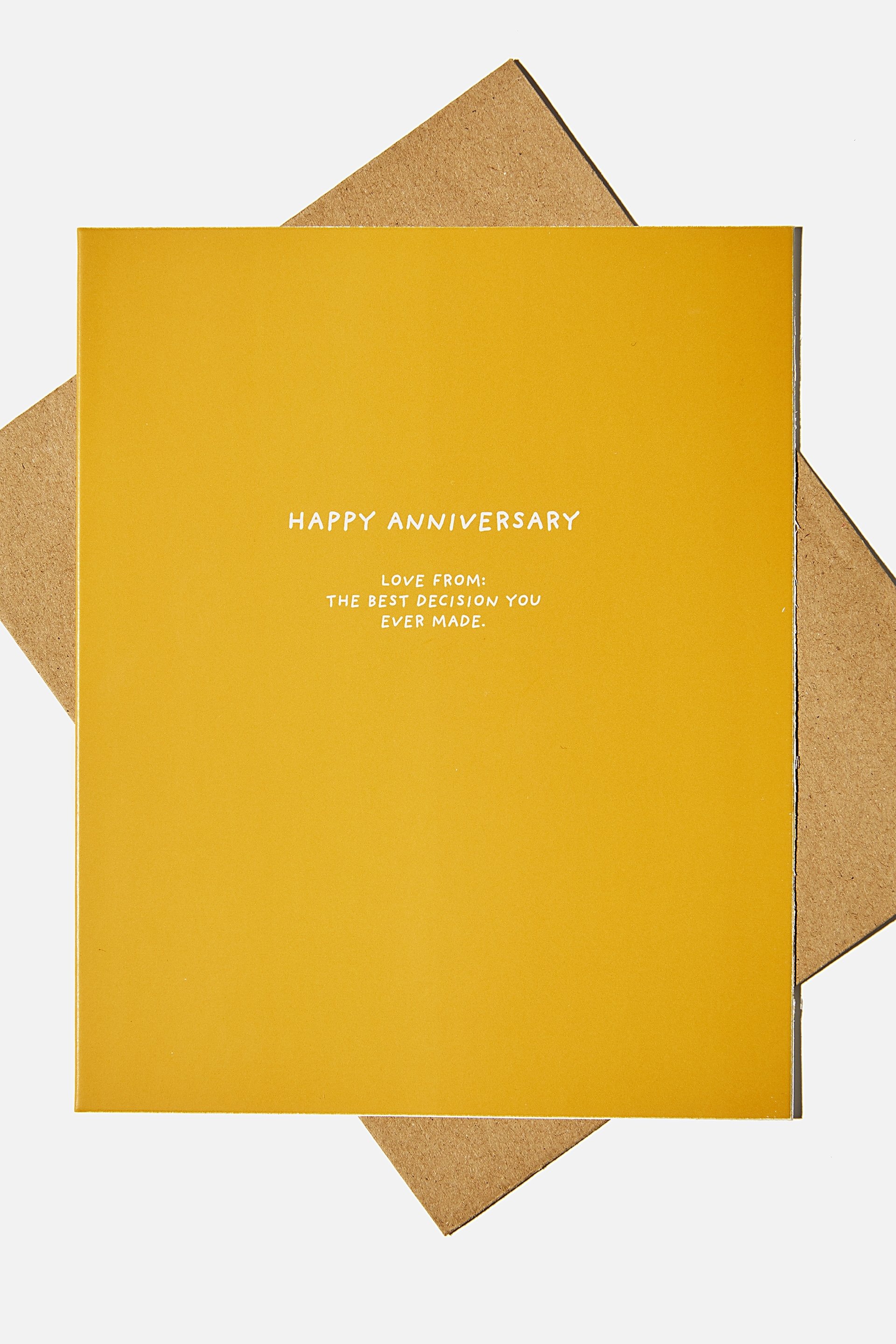 Typo - Anniversary Card - Anniversary best decision mustard