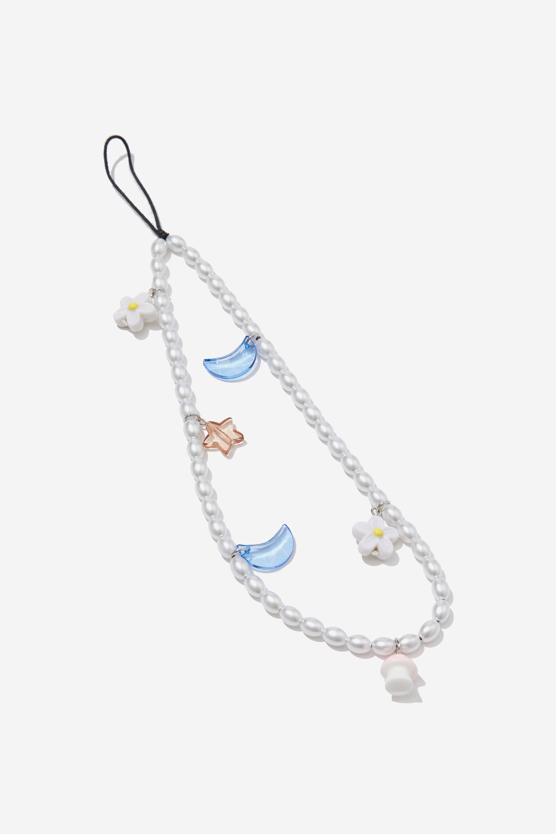 Typo - Carried Away Phone Charm Strap - Pearl charms