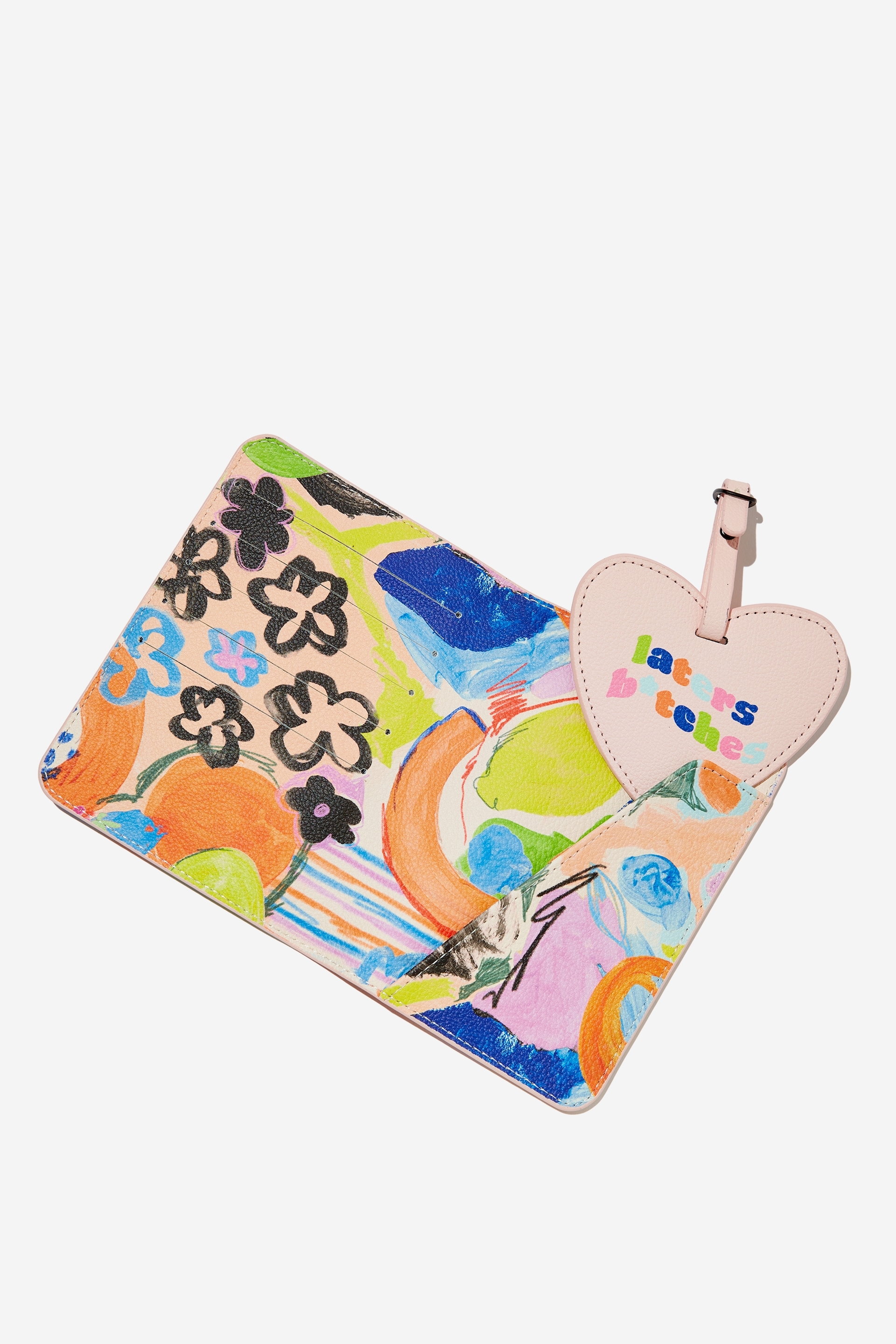 Typo - The Wanderer Passport & Luggage Tag Set - Abstract fruit laters bitches!