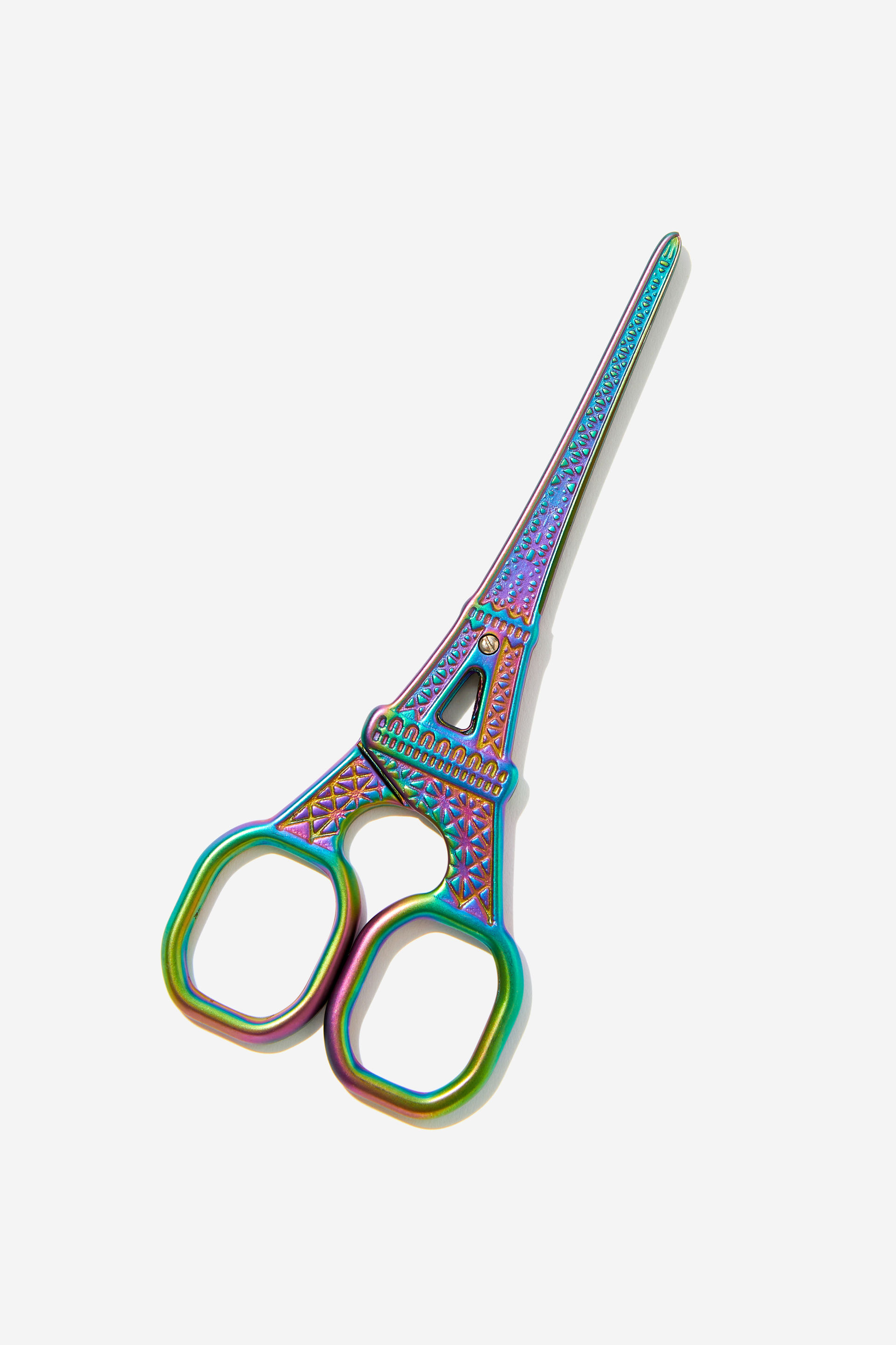 Typo - Shaped Metal Scissors - Eiffel tower oil slick