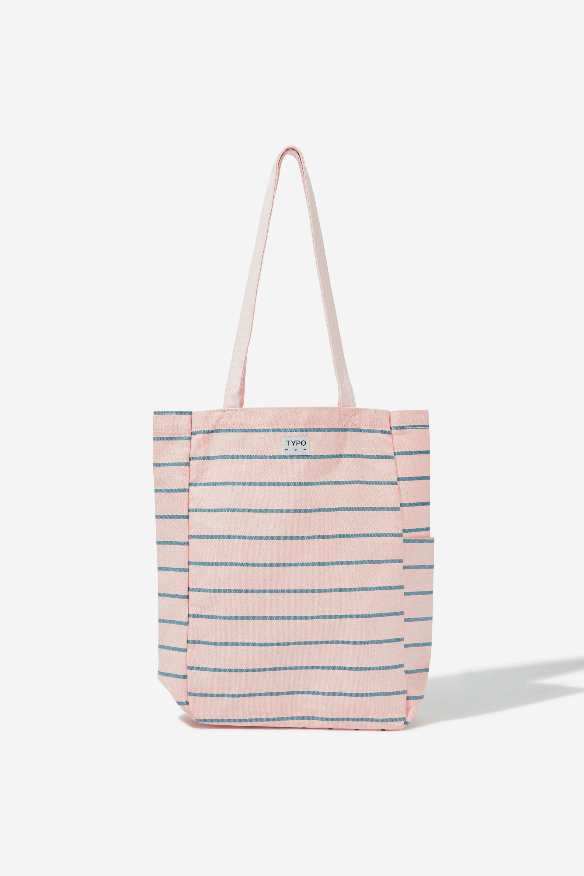 Typo - Art Tote Bag - Varsity stripe/ ballet blush
