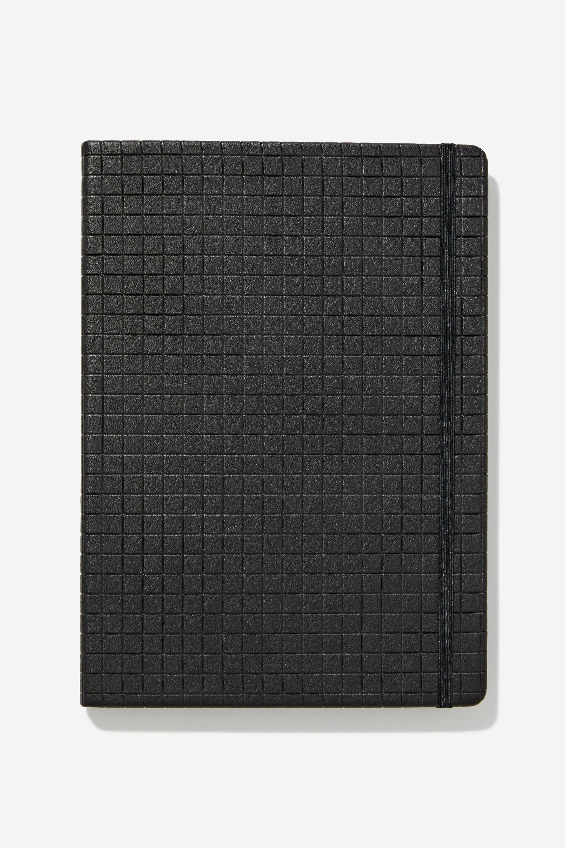 Typo - A4 Premium Buffalo Journal - Grid black debossed
