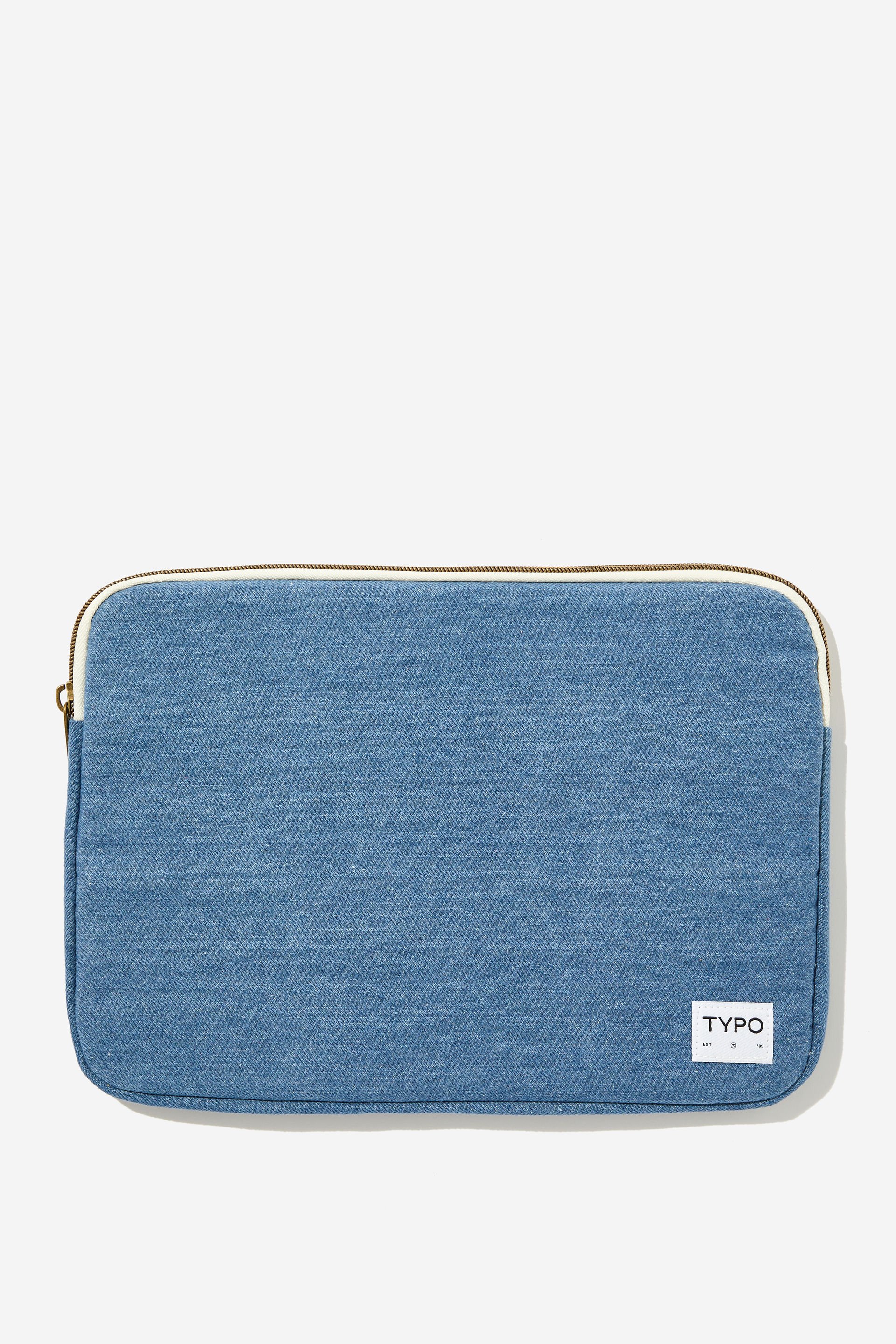 Typo - Take Me Away 13 Inch Laptop Case - Blue denim