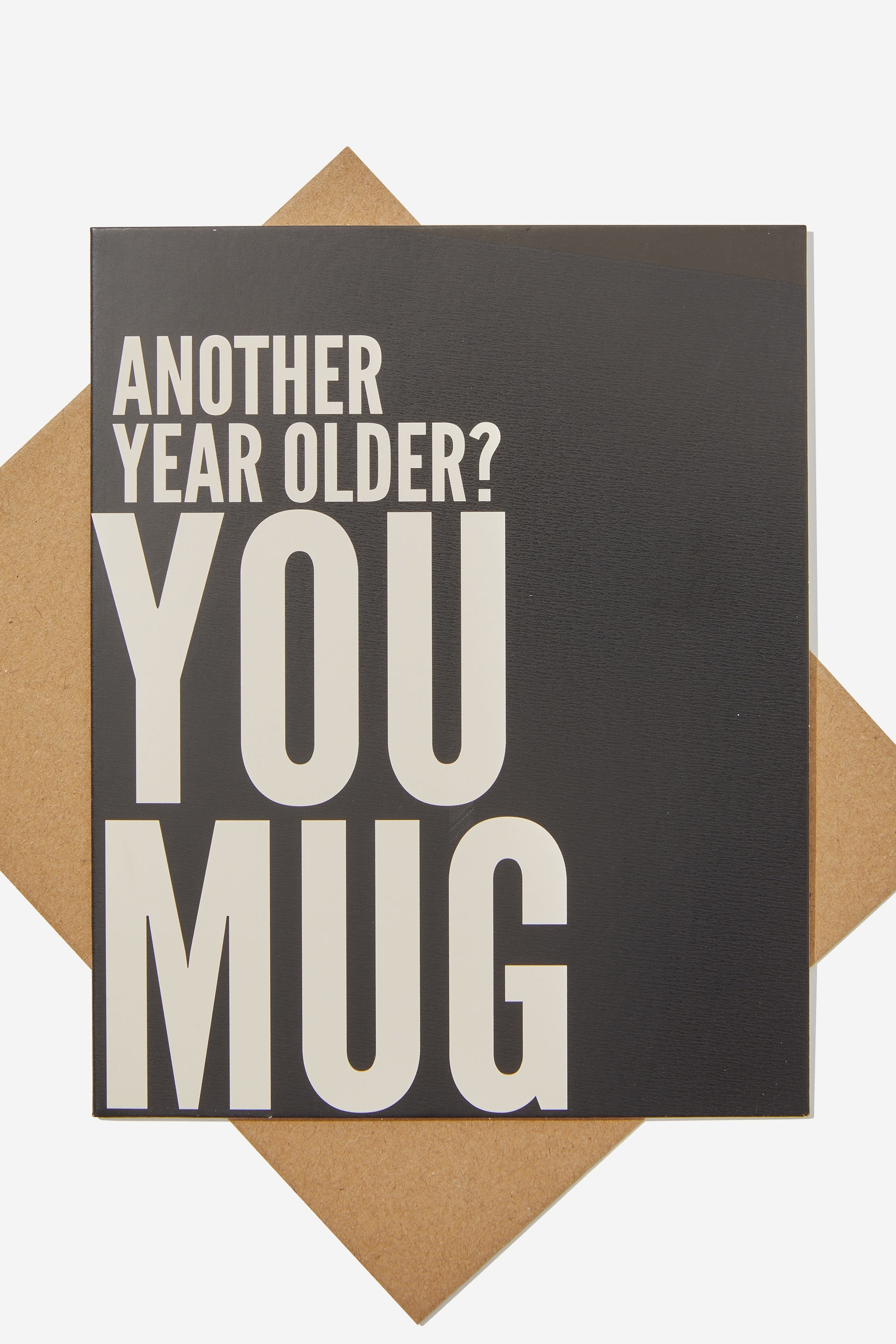 Typo - Funny Birthday Card - Rg uk another year older? you mug