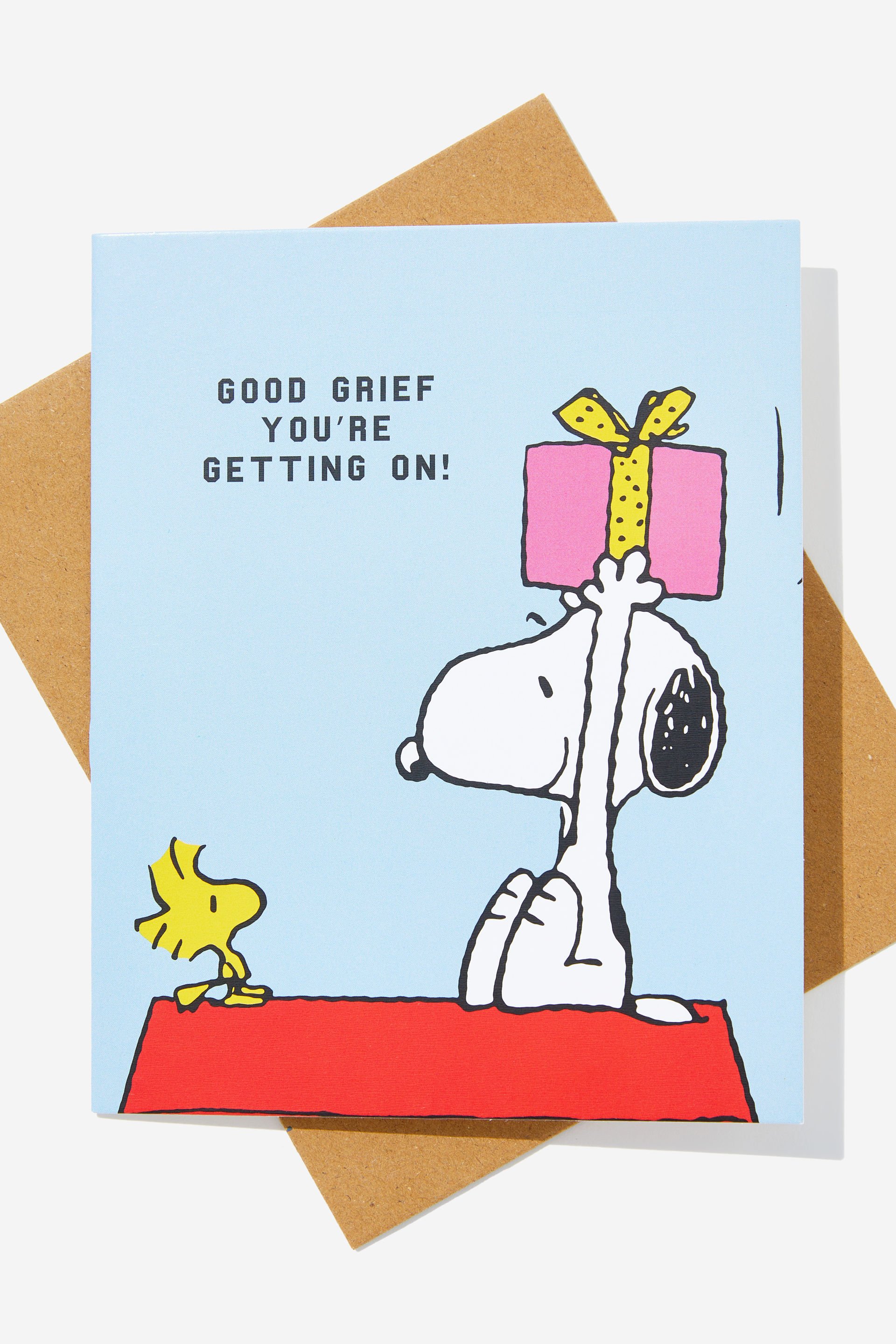 Typo - Snoopy Funny Birthday Card - Lcn pea peanuts great birthday