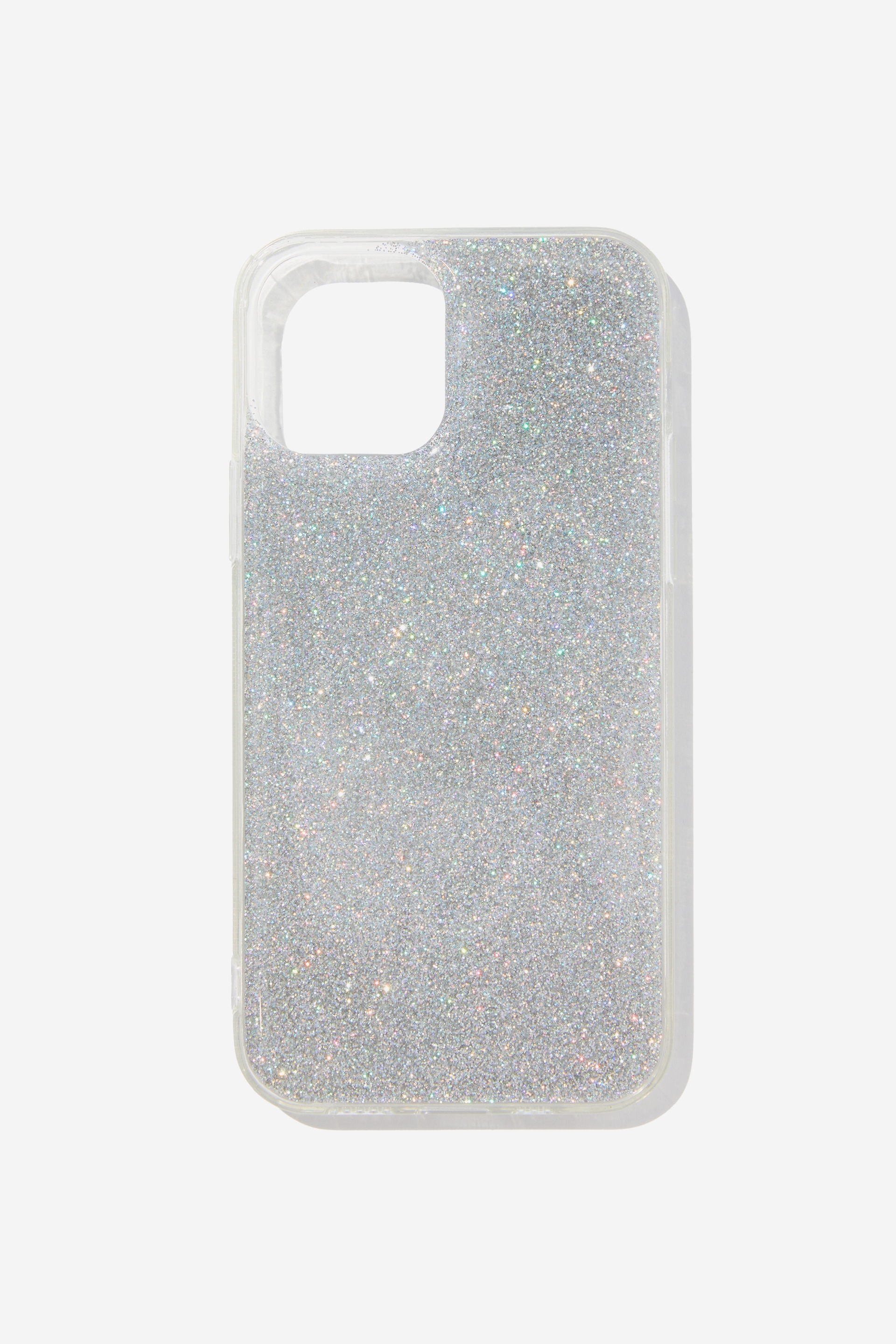 Typo - Protective Phone Case Iphone 12, 12 Pro - Silver glitter