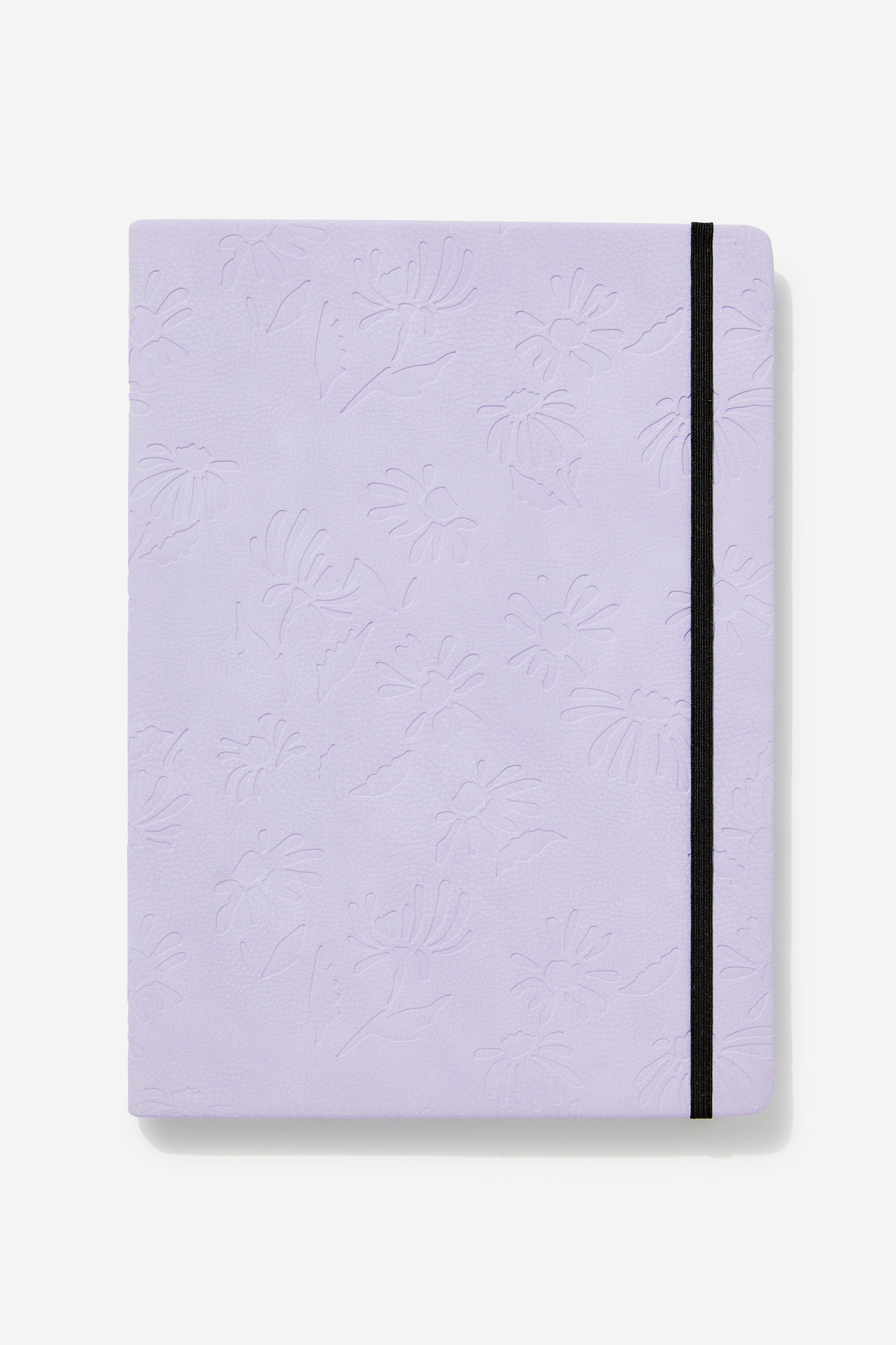 Typo - A4 Premium Buffalo Journal - Daisy soft lilac debossed