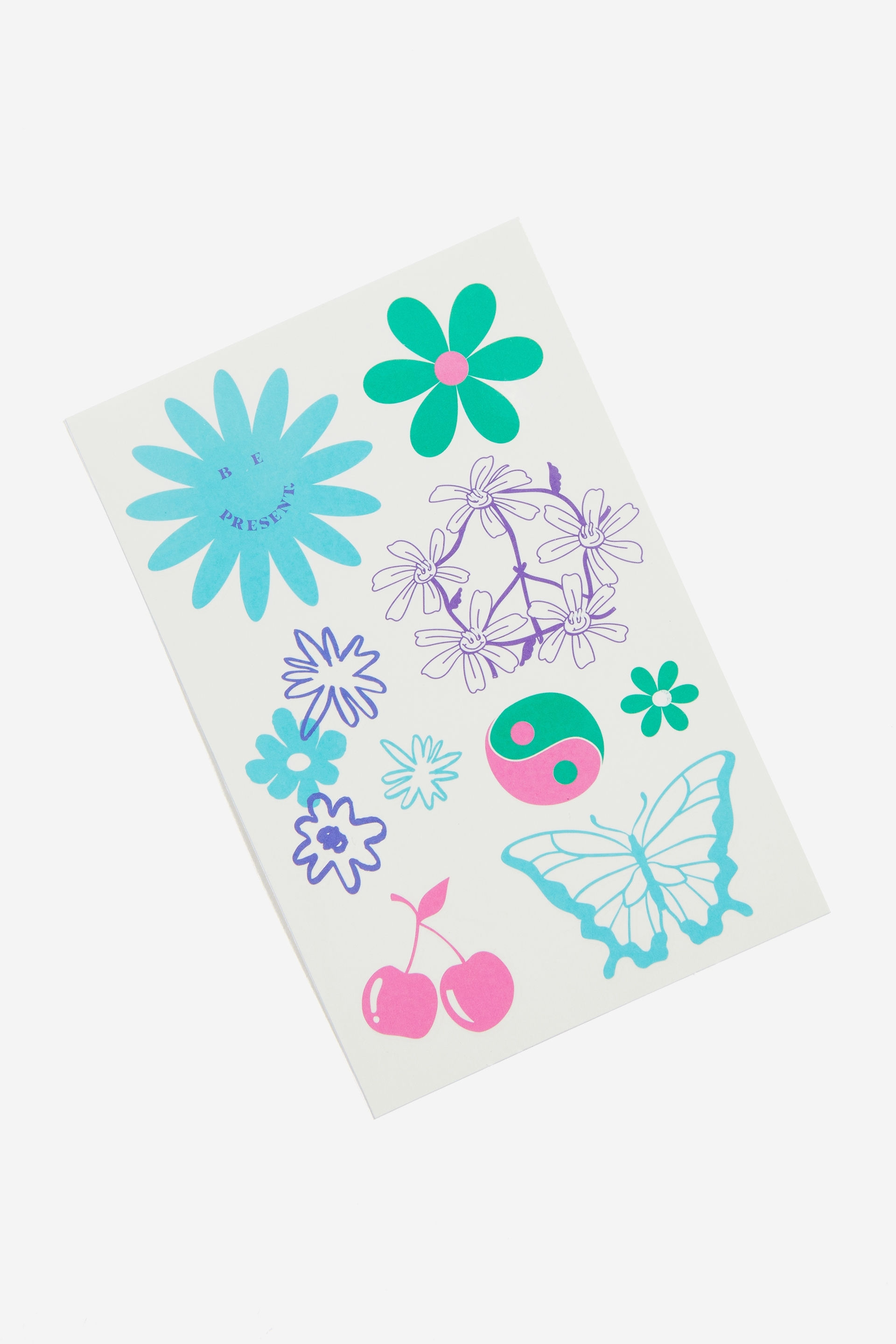 Typo - Temporary Tattoo Pack - Soft pop floral